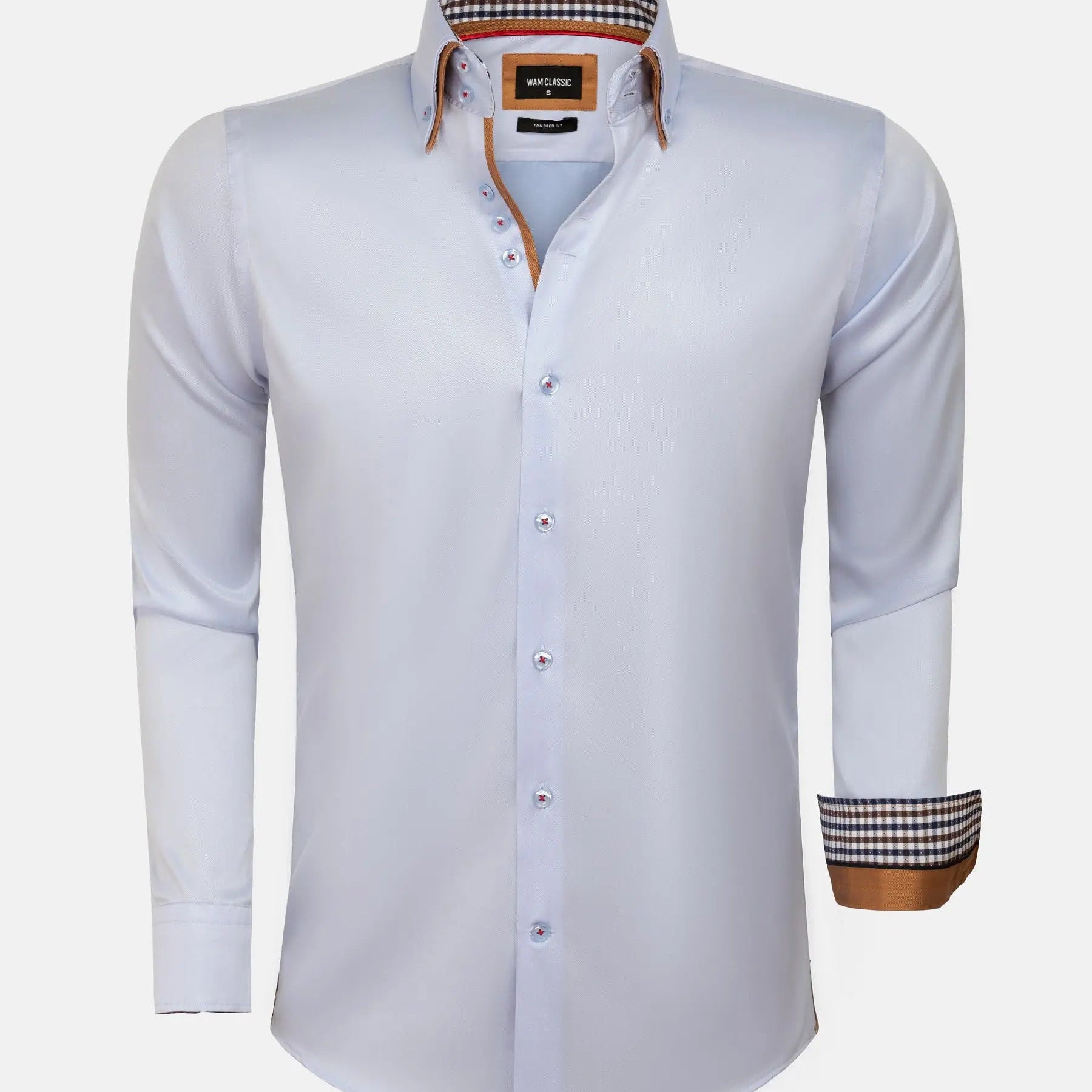 Shirt Long Sleeve 75428 Roma Light Blue 6XL