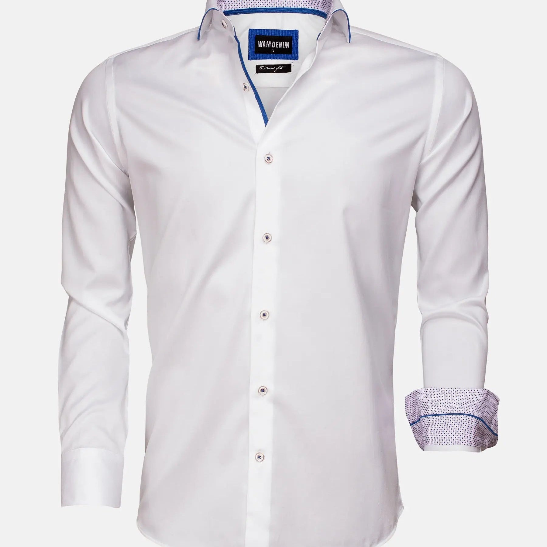 Shirt Long Sleeve 75541 Torino White 6XL