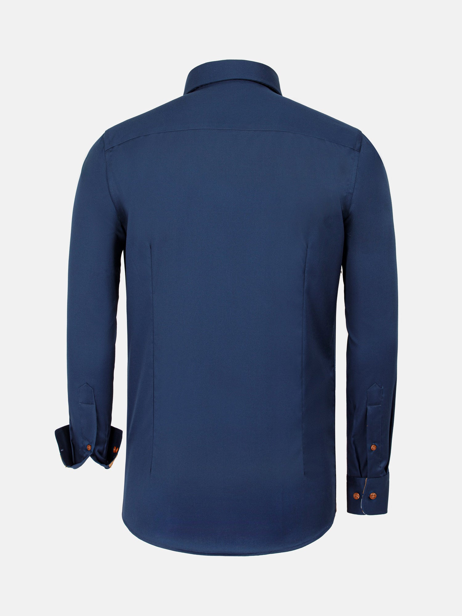 Vercelli Solid Navy Shirt Long Sleeve 6XL