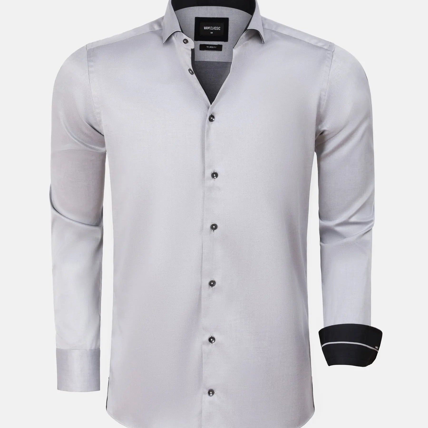 Terrassa Solid Grey Long Sleeve Shirt 6XL