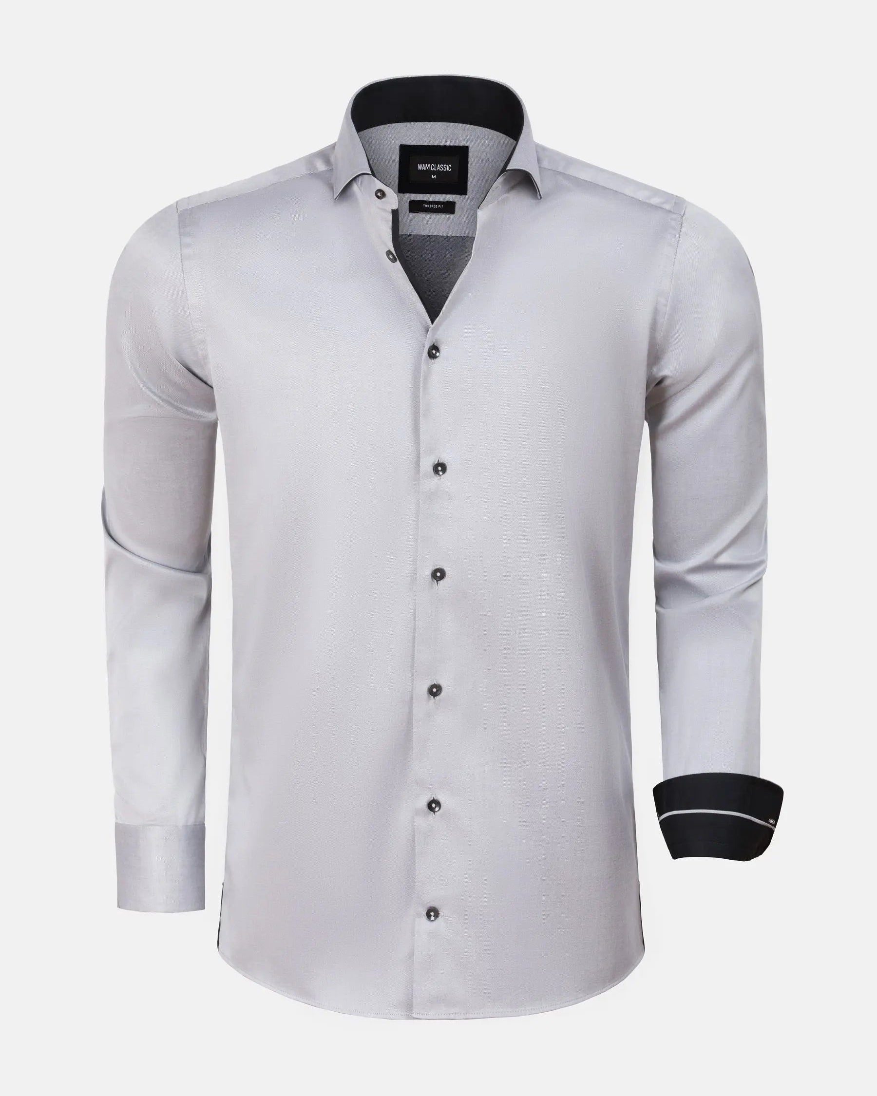 Terrassa Solid Grey Long Sleeve Shirt 6XL