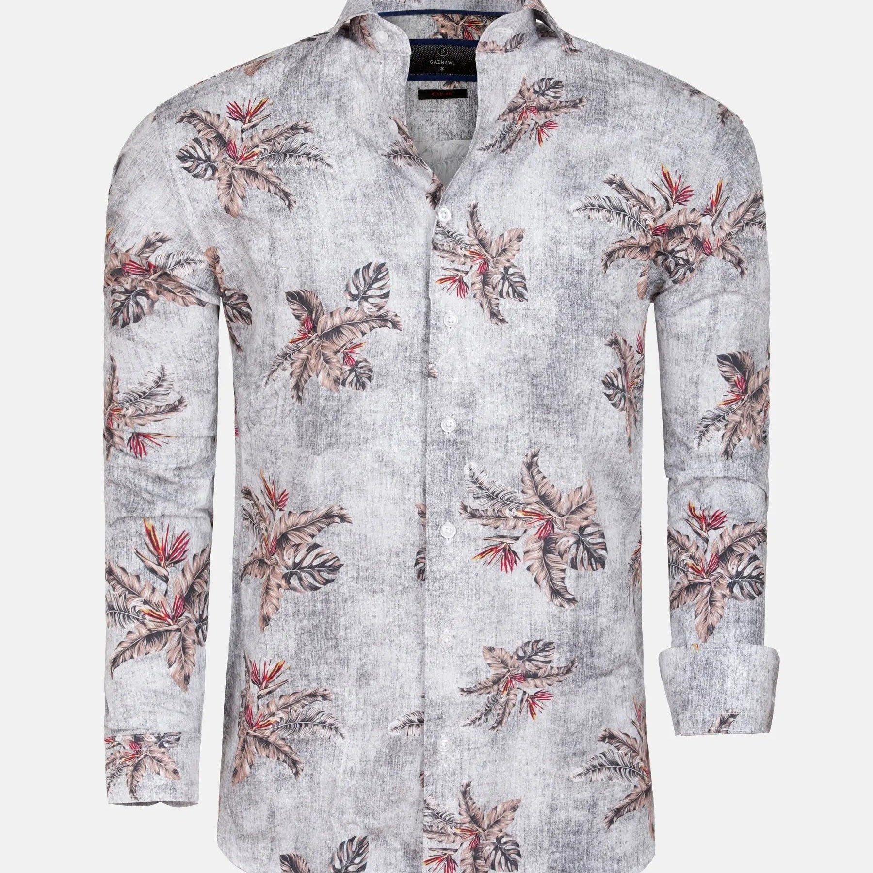 Shirt L.Sleeve 57000 Navy Brown 6XL