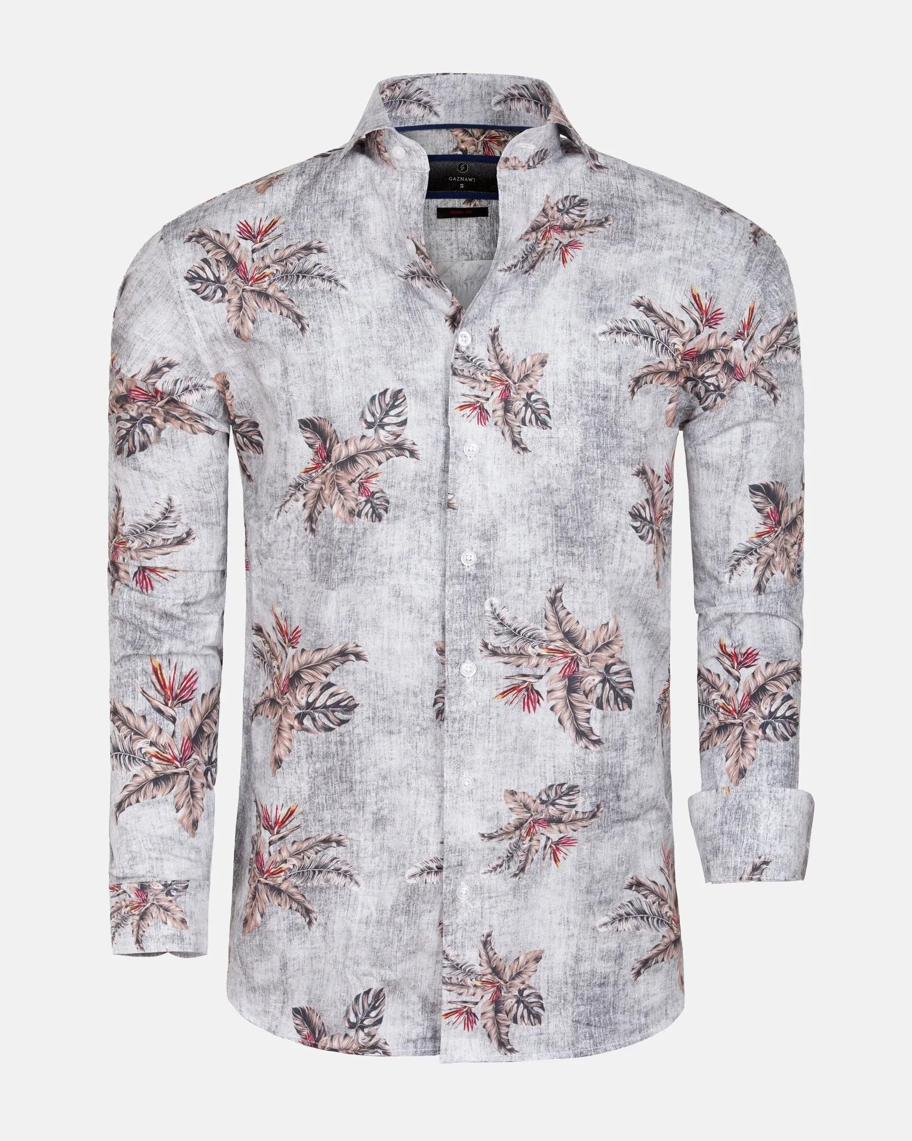 Shirt L.Sleeve 57000 Navy Brown 6XL