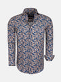 Shirt L.Sleeve 57000 Dark Navy Off White 6XL