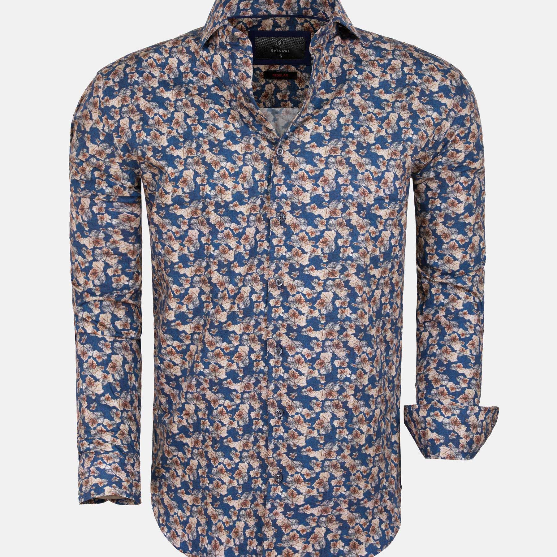 Shirt L.Sleeve 57000 Dark Navy Off White 6XL