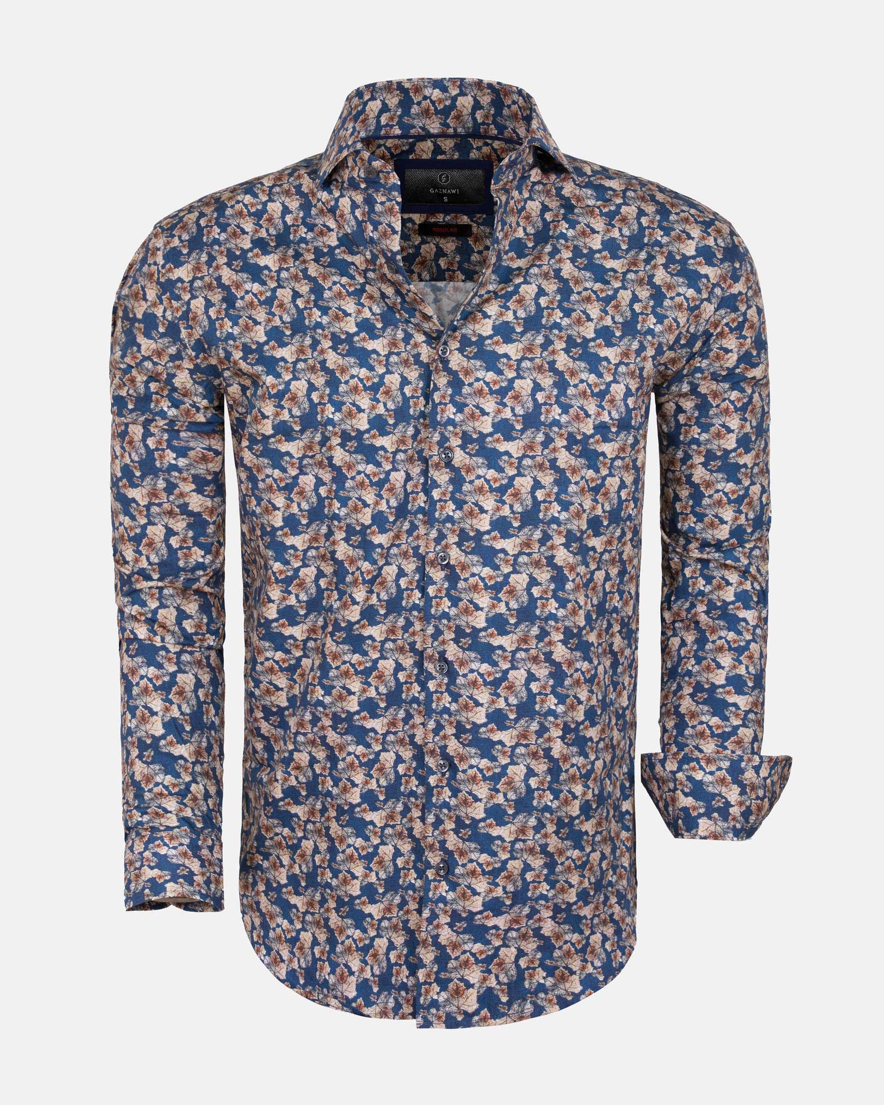 Shirt L.Sleeve 57000 Dark Navy Off White 6XL