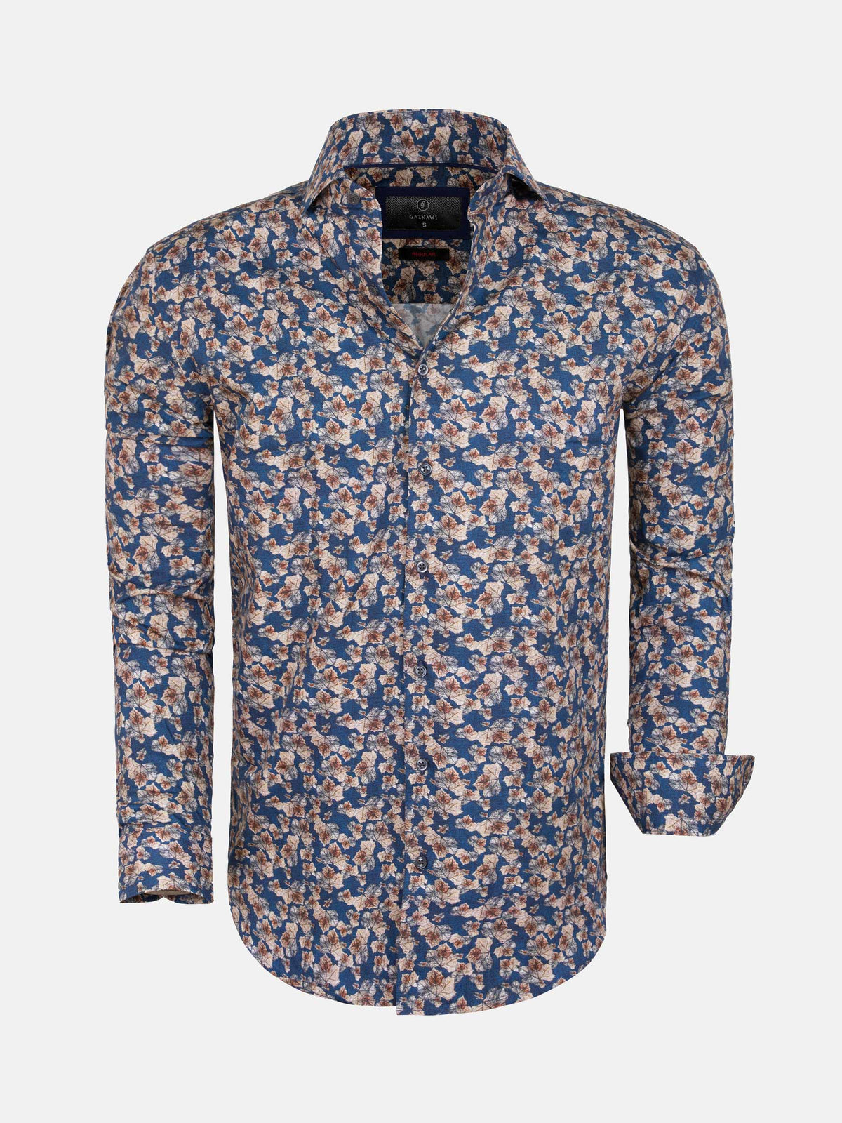 Shirt L.Sleeve 57000 Dark Navy Off White 6XL