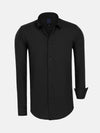 Leira Solid Black Long Sleeve Shirt 6XL