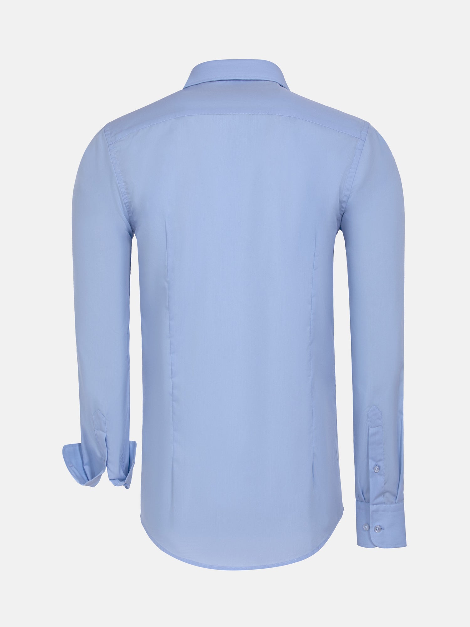 Leira Solid Light Blue Long Sleeve Shirt 6XL