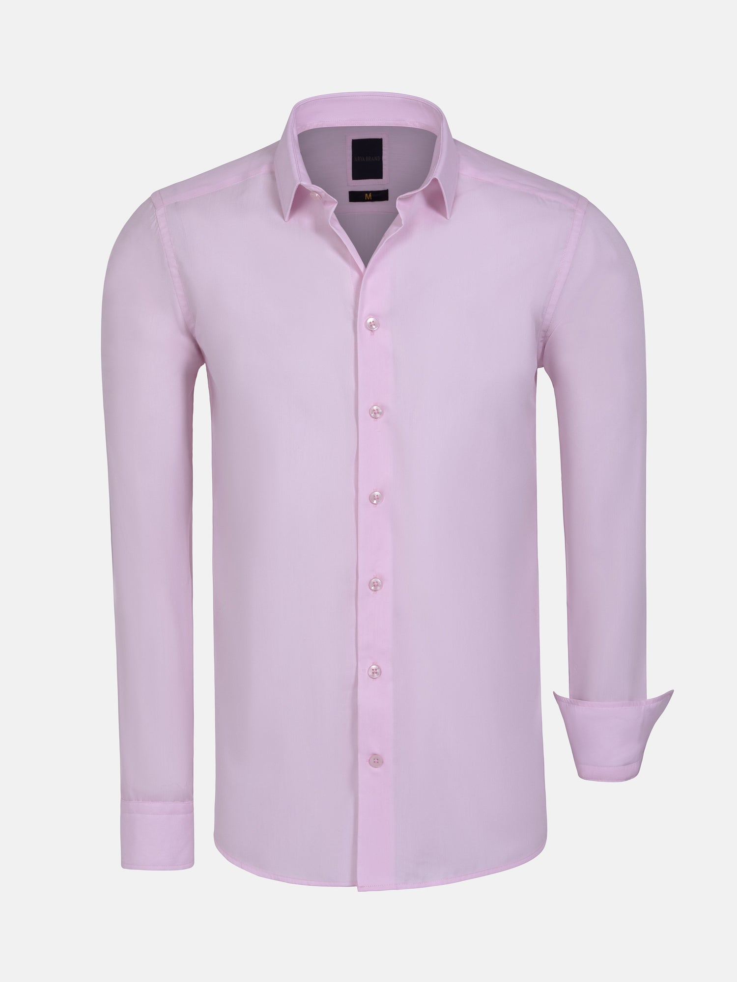 Leira Solid Pink Long Sleeve Shirt 6XL