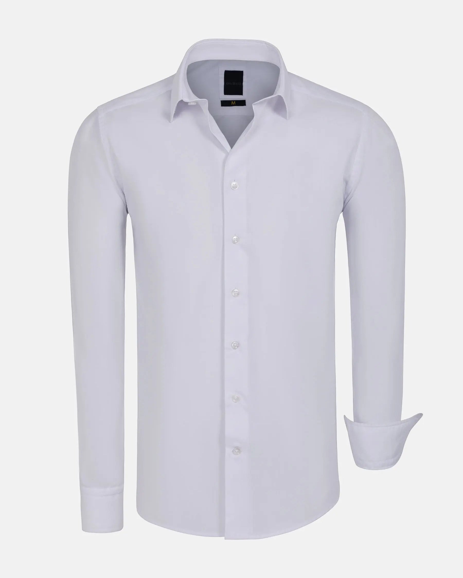 Leira Solid White Long Sleeve Shirt 6XL