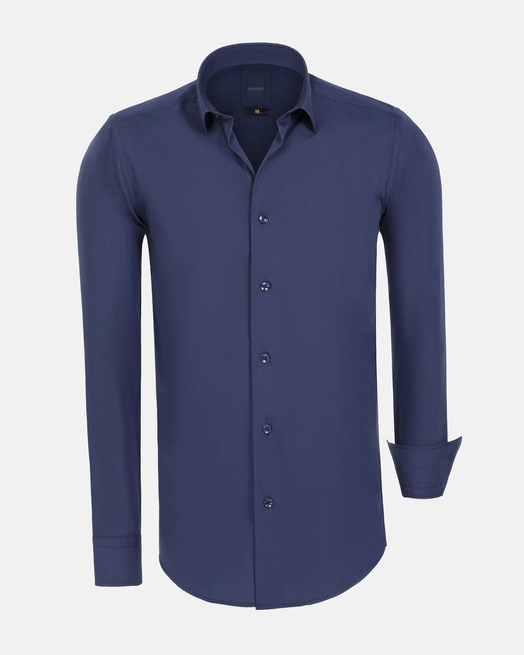 Leira Solid Navy Long Sleeve Shirt 6XL