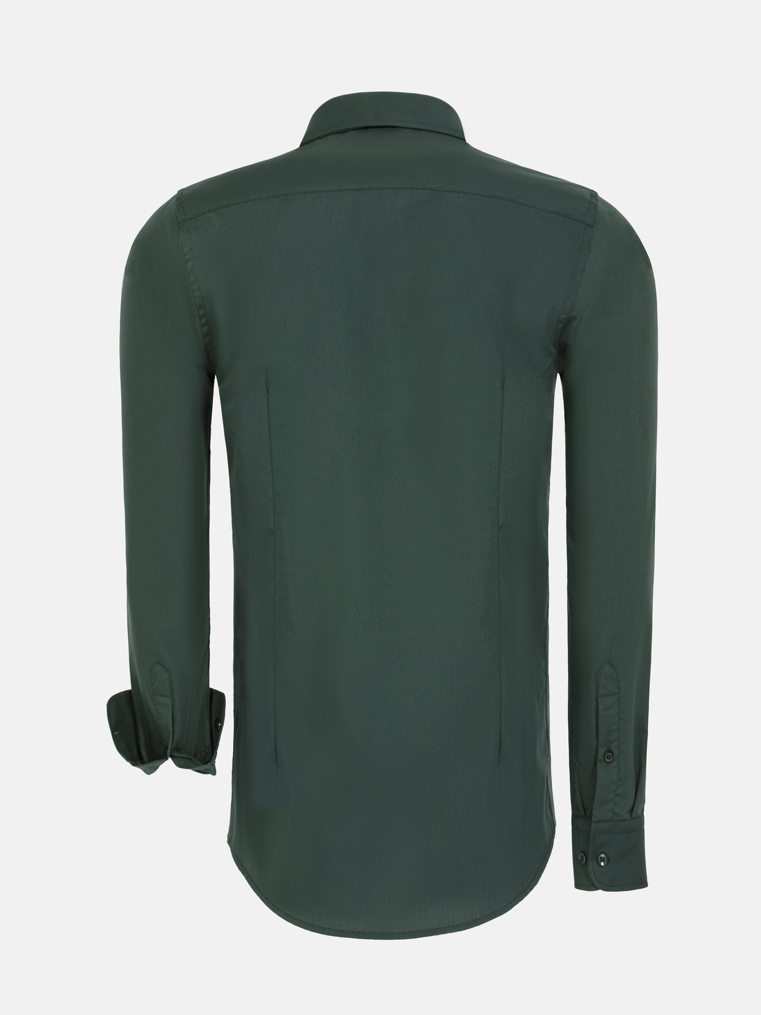 Leira Solid Dark Green Long Sleeve Shirt 6XL