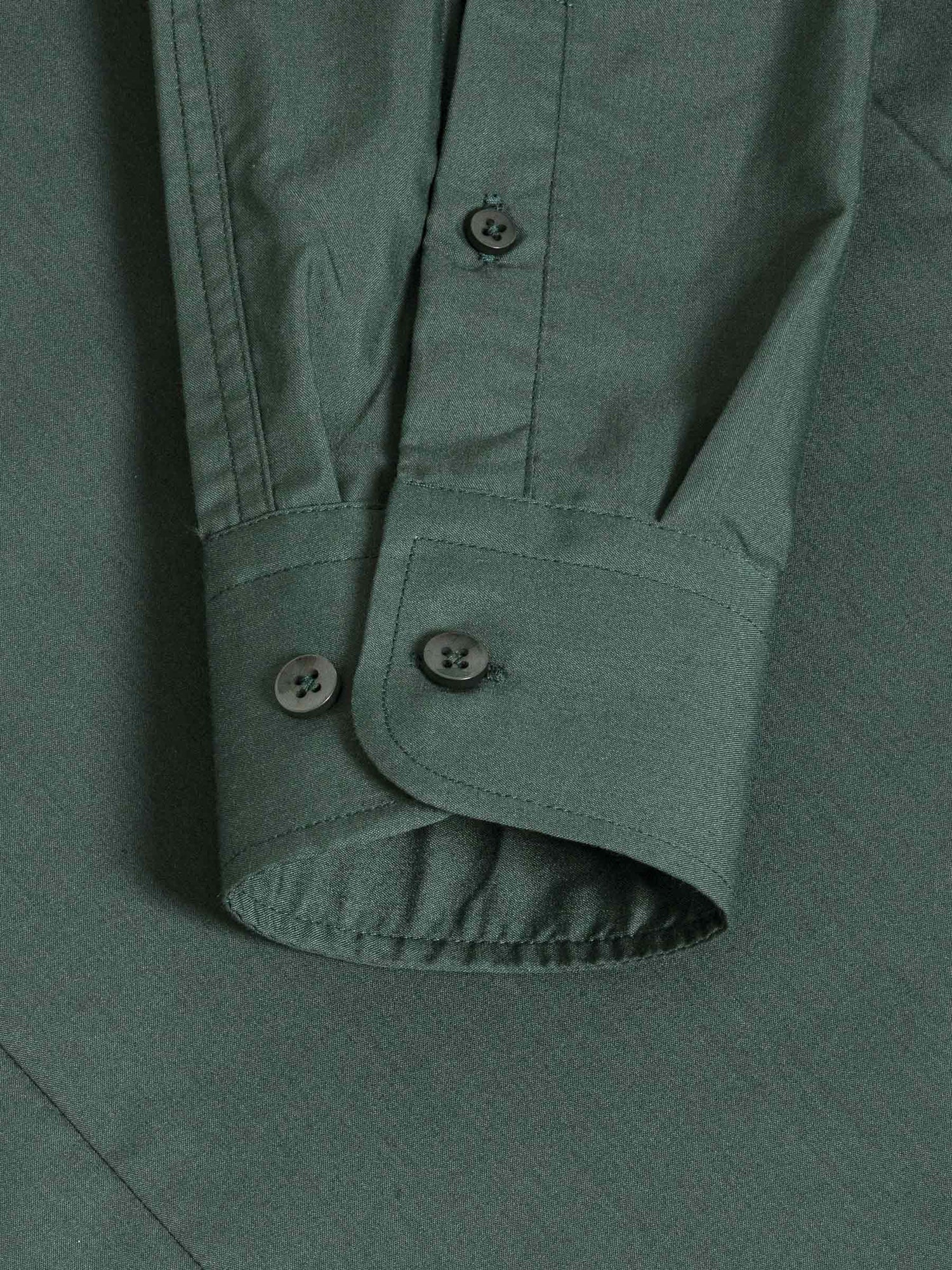 Leira Solid Dark Green Long Sleeve Shirt 6XL