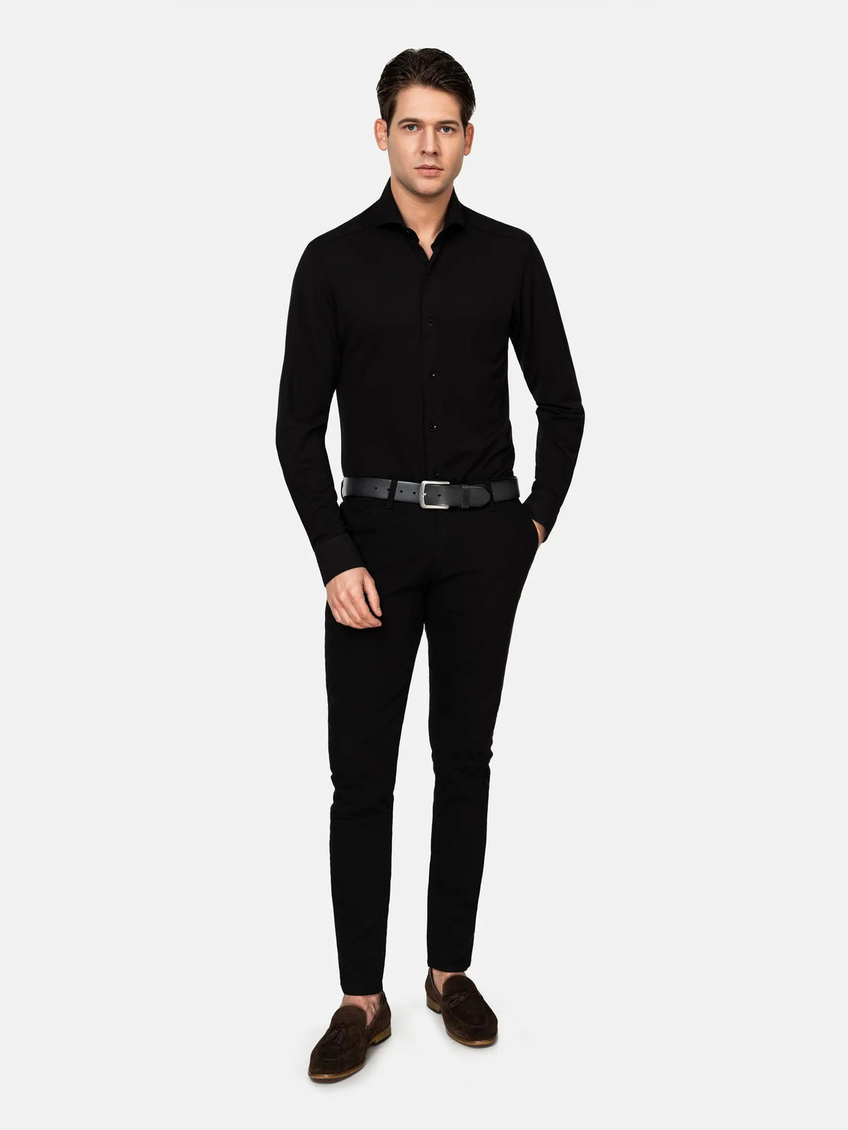 Sella Black Long Sleeve Shirt 6XL