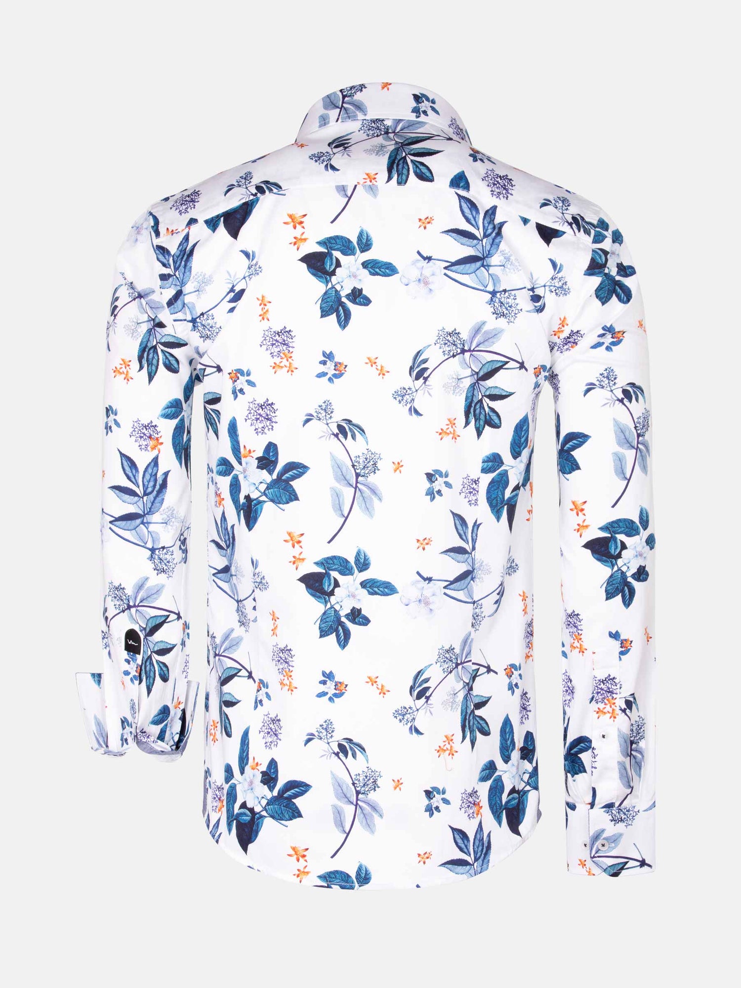 Evander Floral White Long Sleeve Shirt 6XL