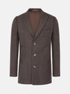 Ferras Peak Lapel Brown Trench Coat 6XL