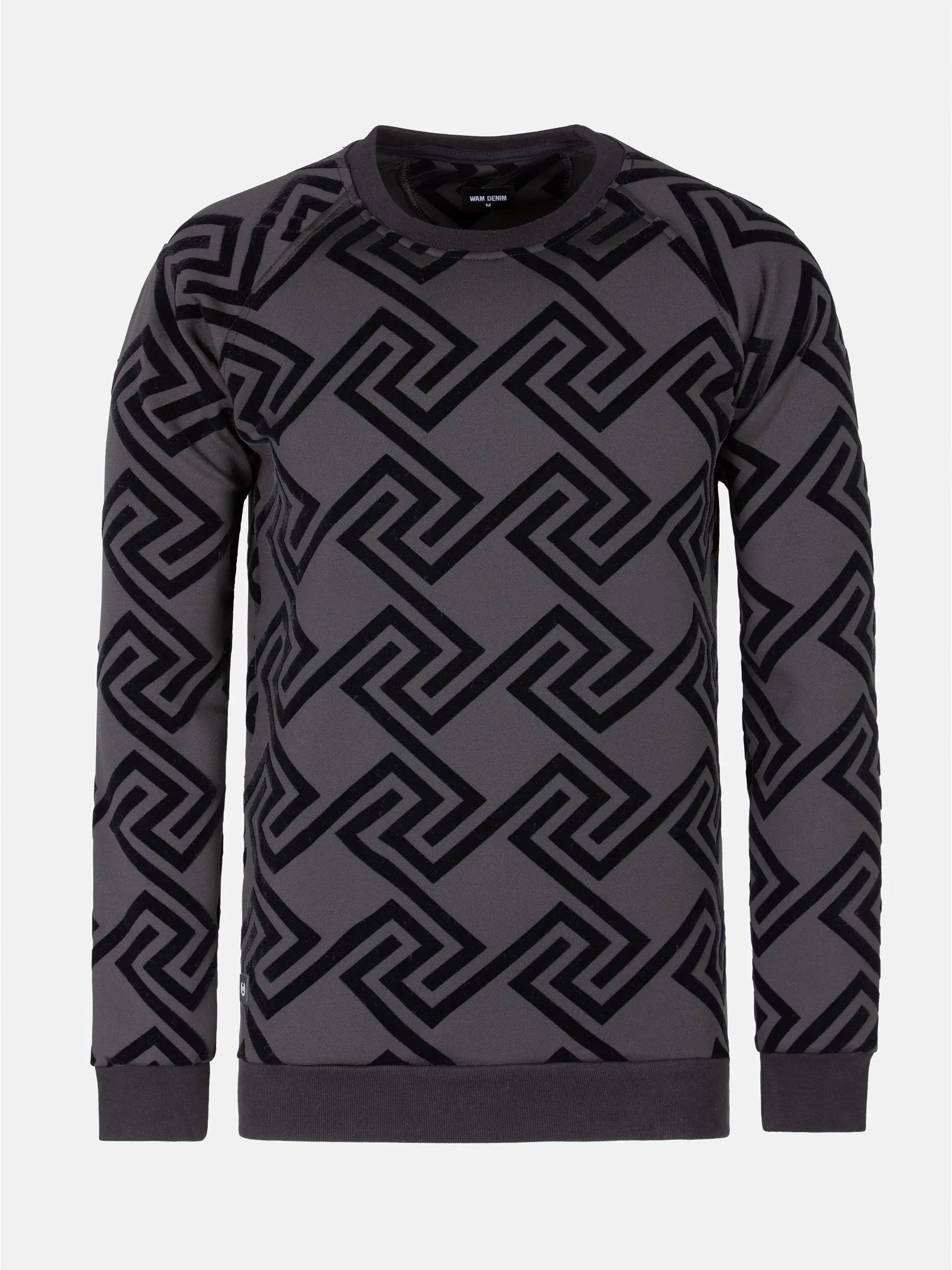 Richey Crew Neck Black Sweater 6XL