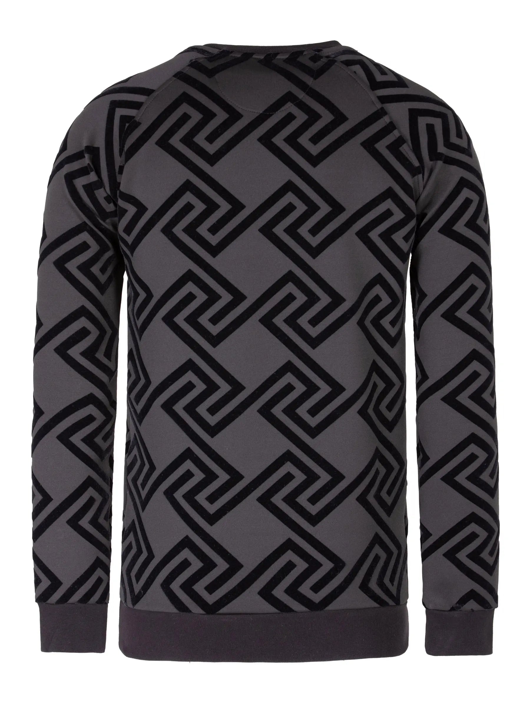 Richey Crew Neck Black Sweater 6XL