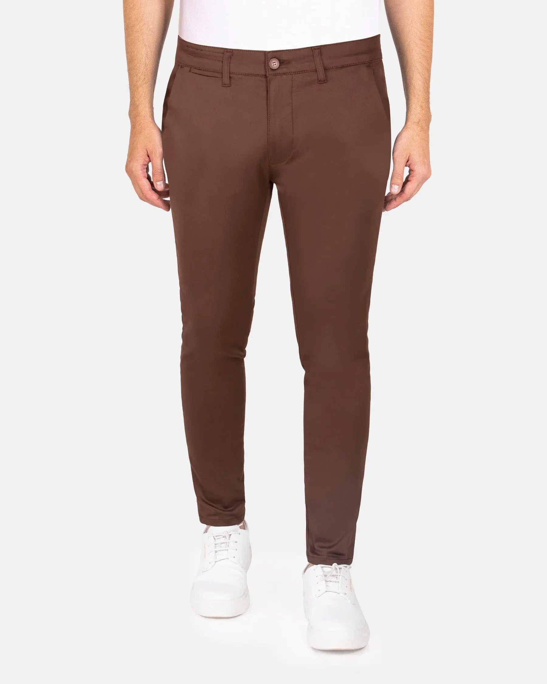 Miramar Slim Fit Brown Chino 38-30