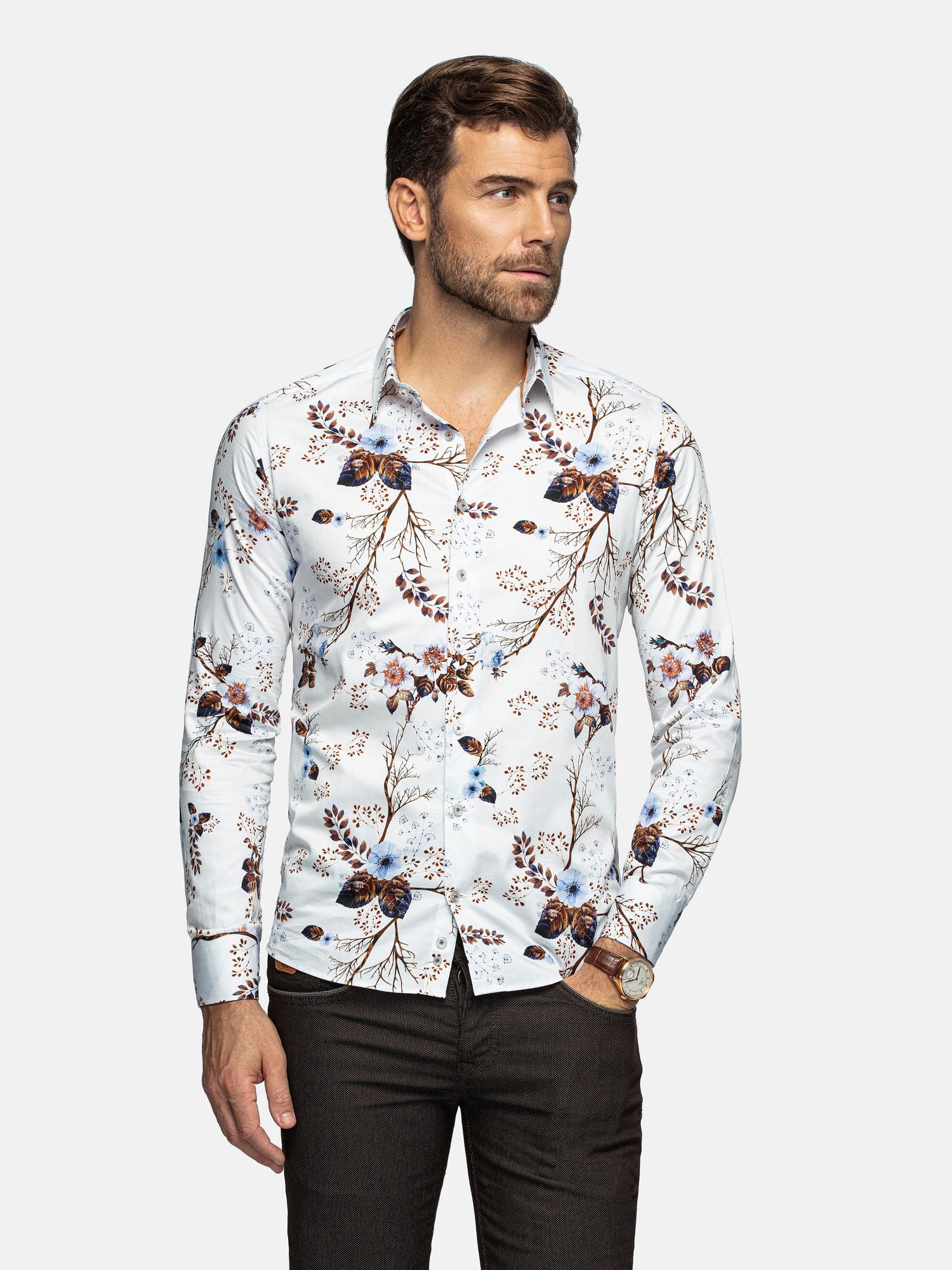 Rennes Floral White Shirt 6XL