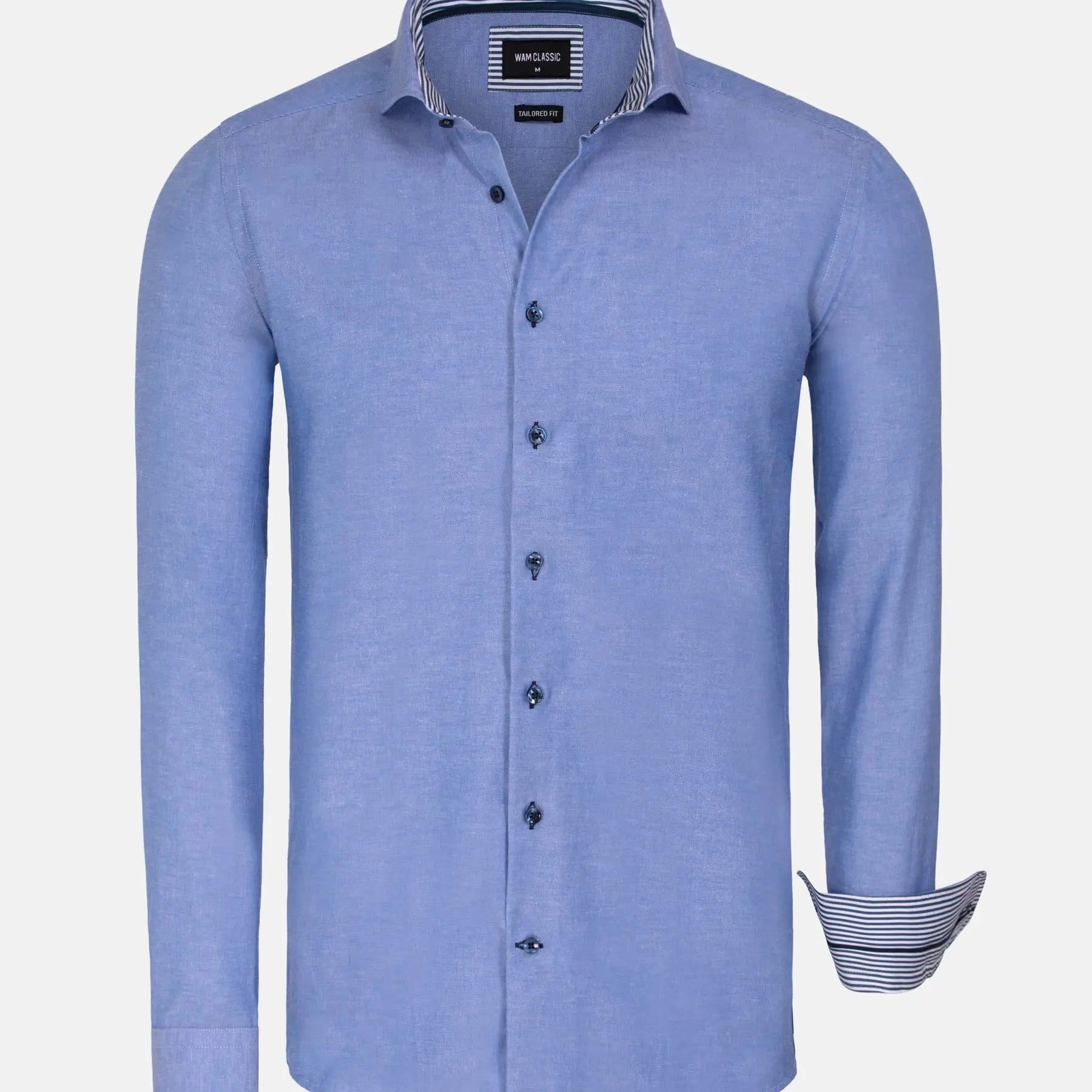 Cruise Royal blue Long Sleeve Business Shirt 6XL