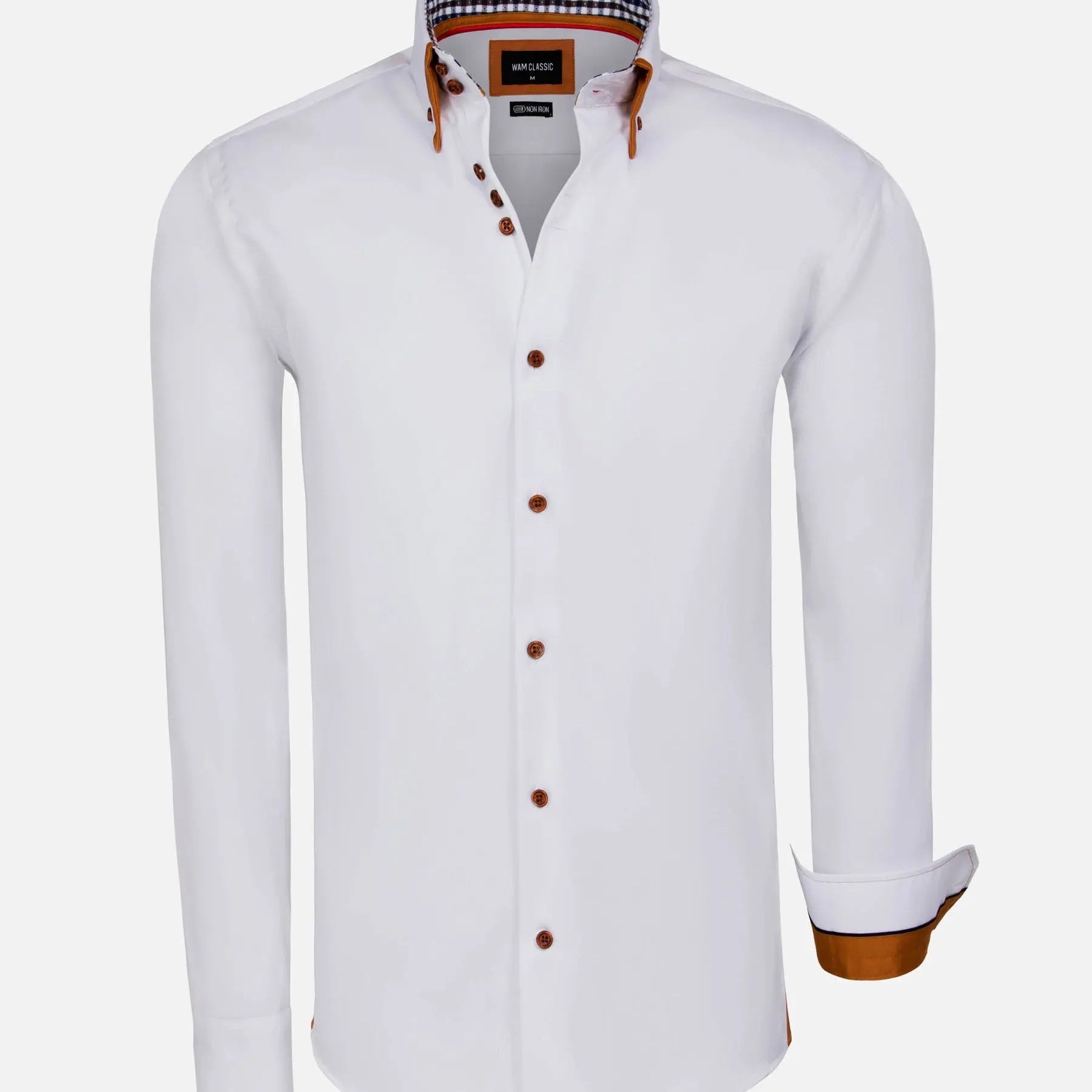 Romney Solid White Long Sleeve Shirt 6XL