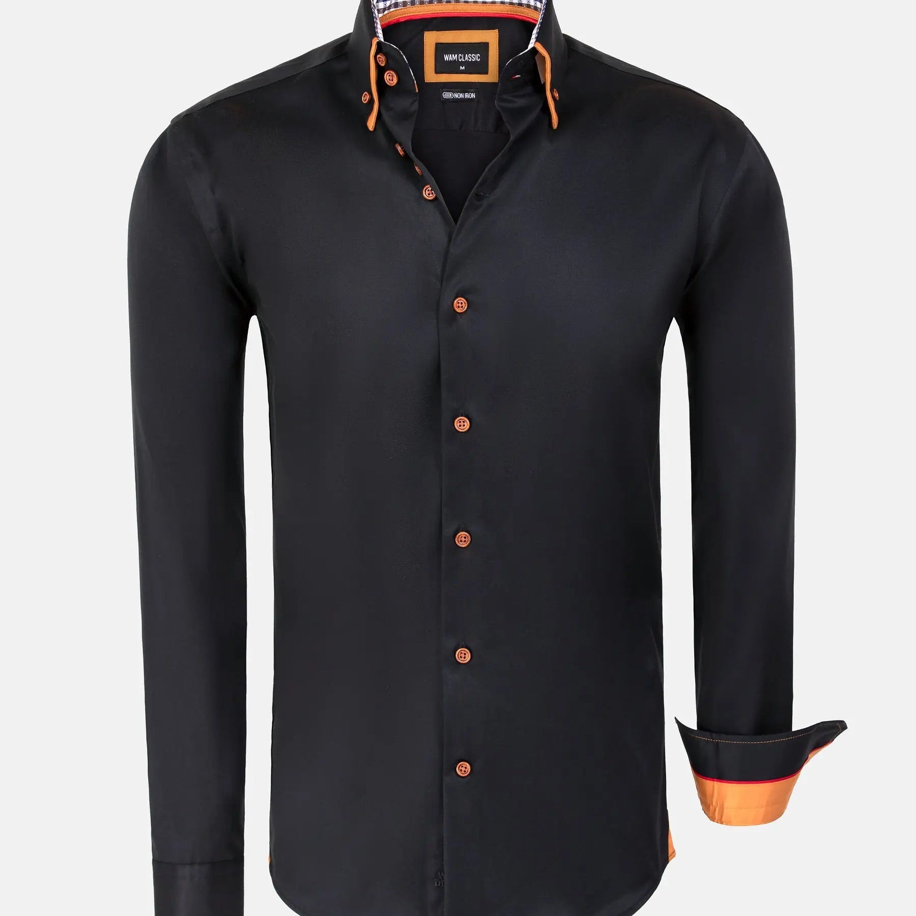 Romney Solid Black Long Sleeve Shirt 6XL