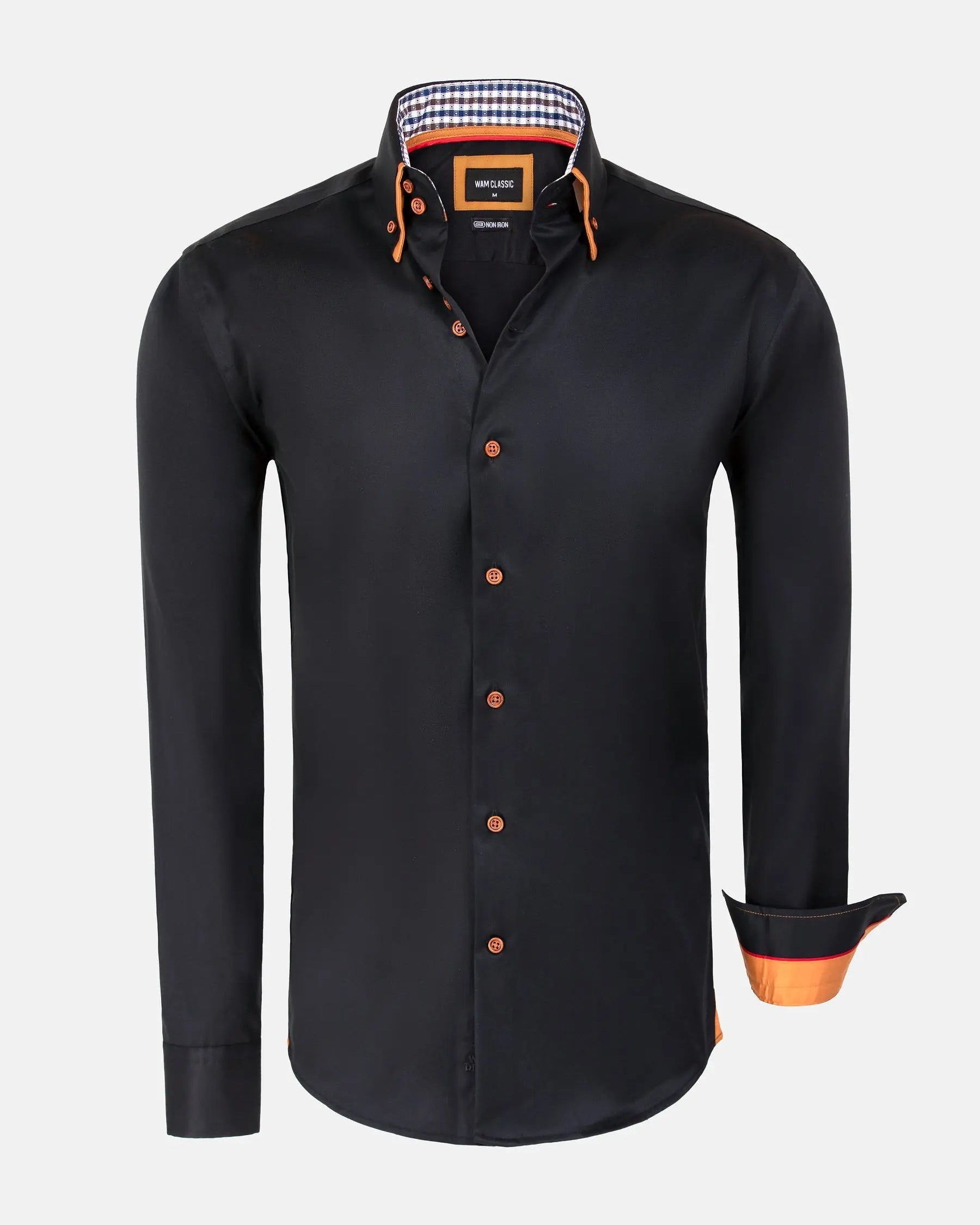 Romney Solid Black Long Sleeve Shirt 6XL