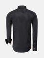 Romney Solid Black Long Sleeve Shirt 6XL