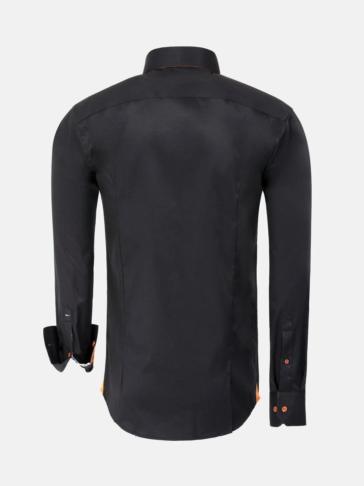 Romney Solid Black Long Sleeve Shirt 6XL