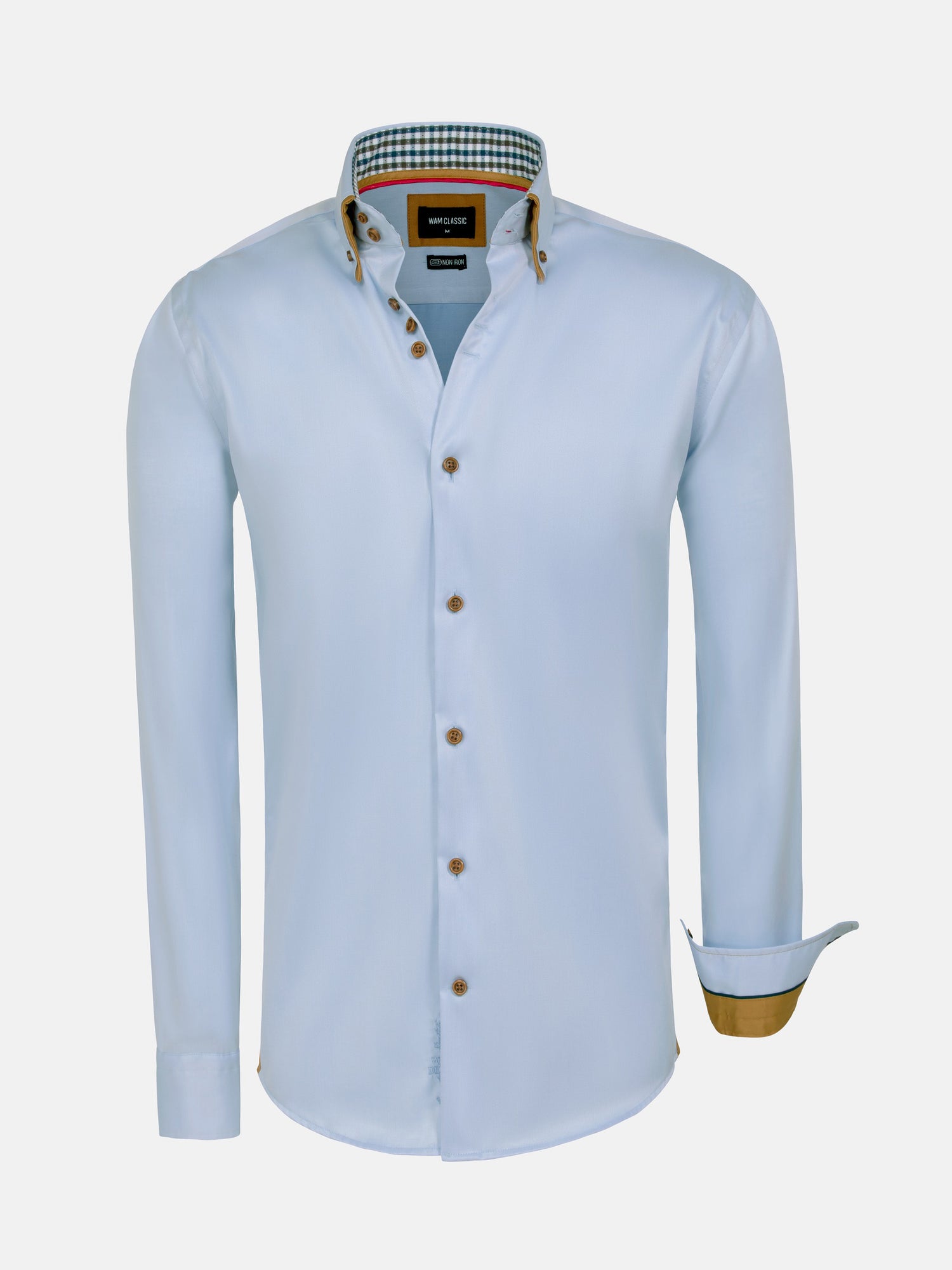 Romney Solid Light Blue Long Sleeve Shirt 6XL