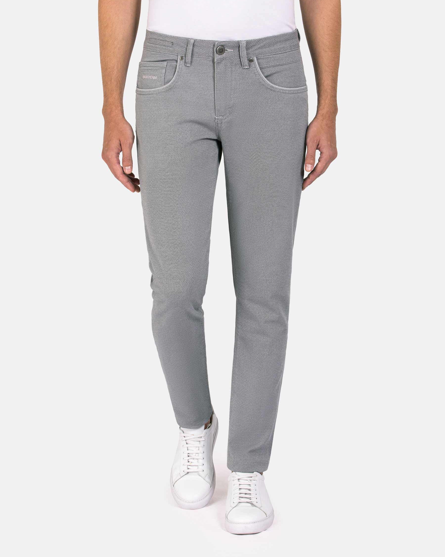 Santiago Slim Fit Textured Grey Jeans 40-34