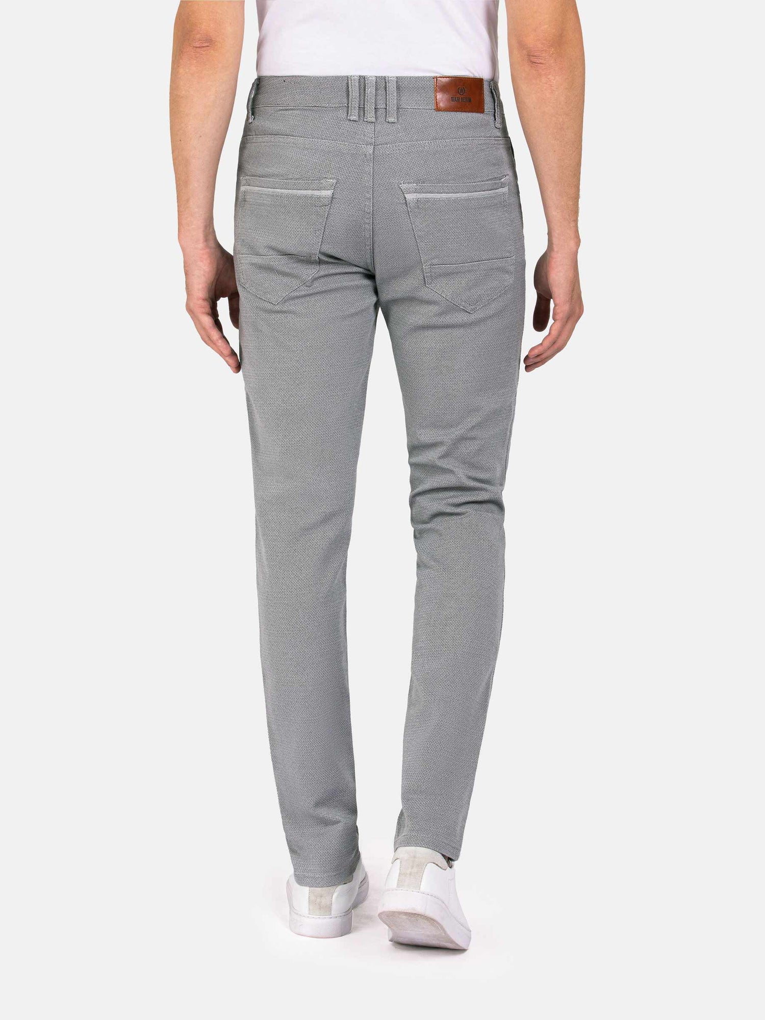 Santiago Slim Fit Textured Grey Jeans 40-34