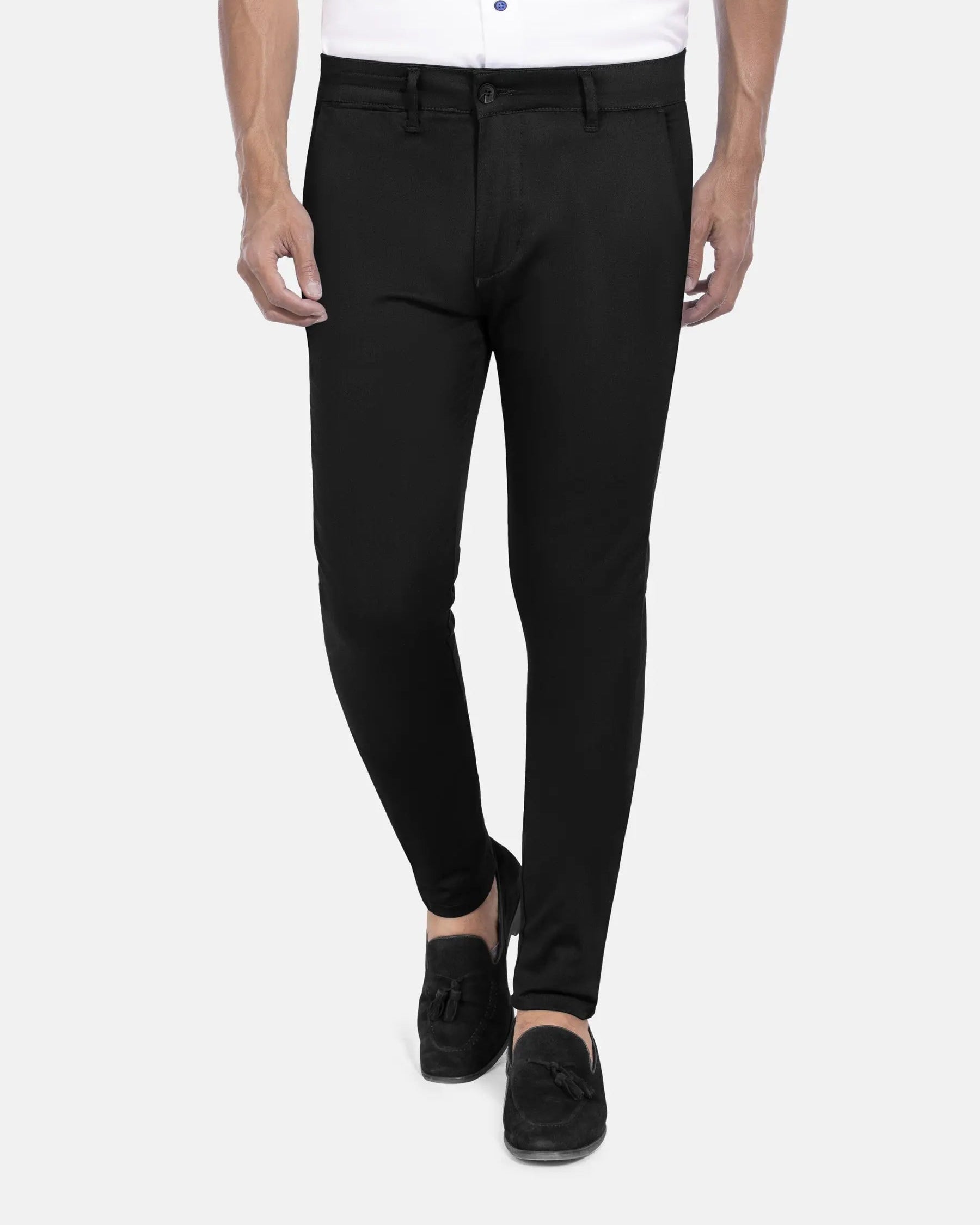 Moyale Stretch Washed Blk Chino 38-30