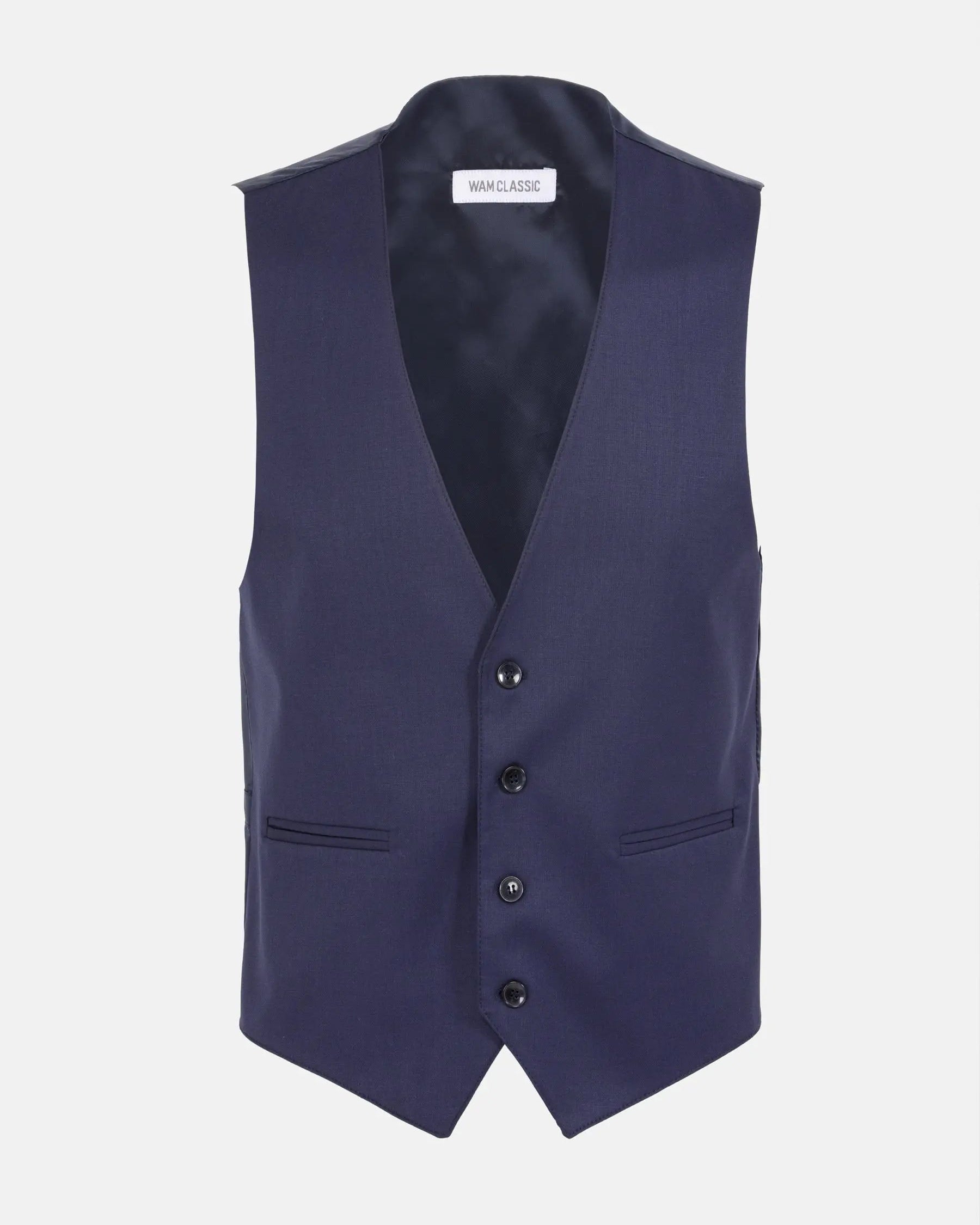 Scottsville Slim Fit Navy Plaid Vest 60