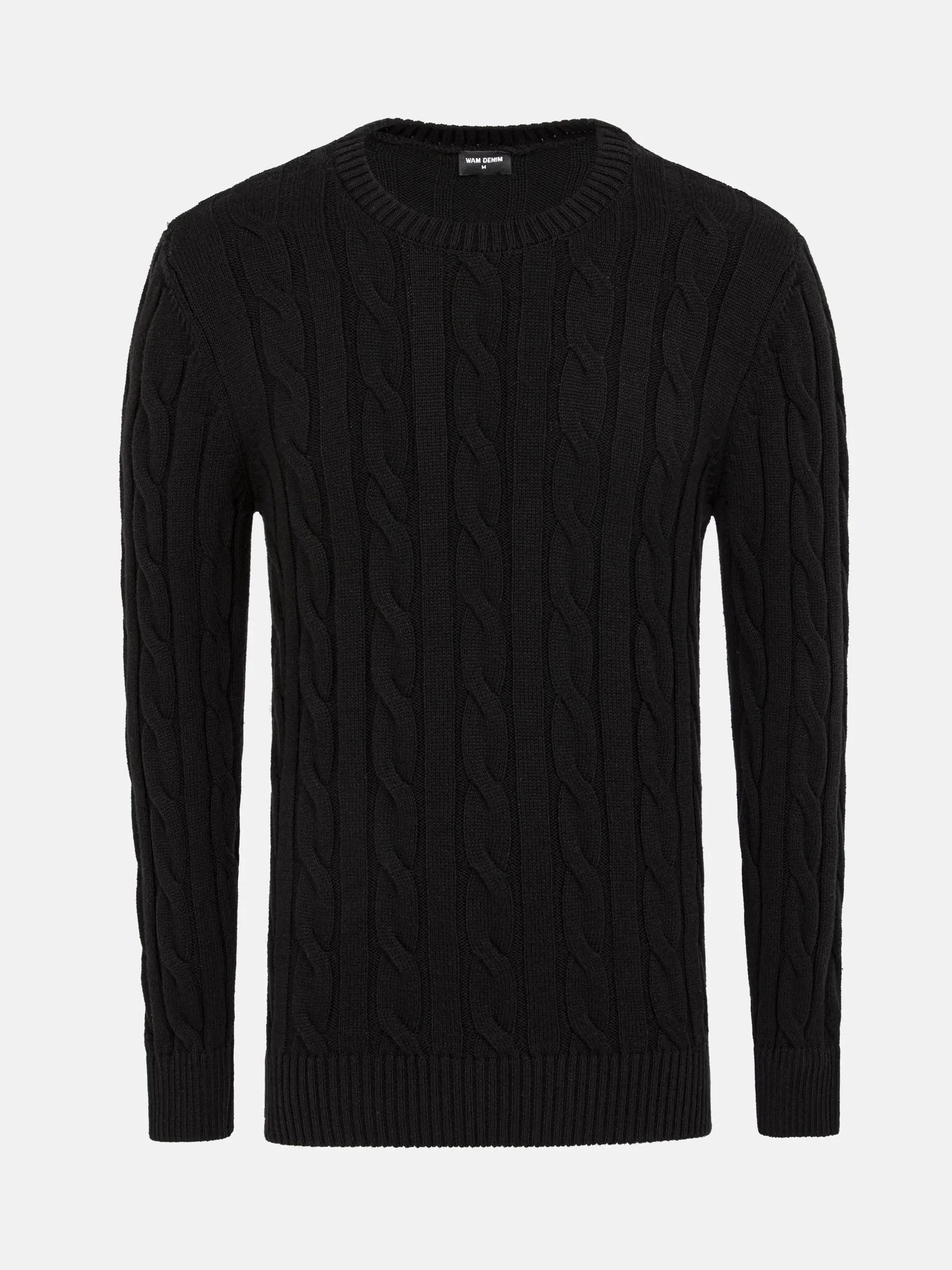 Somerville Cable Knit Black Knitwear 6XL