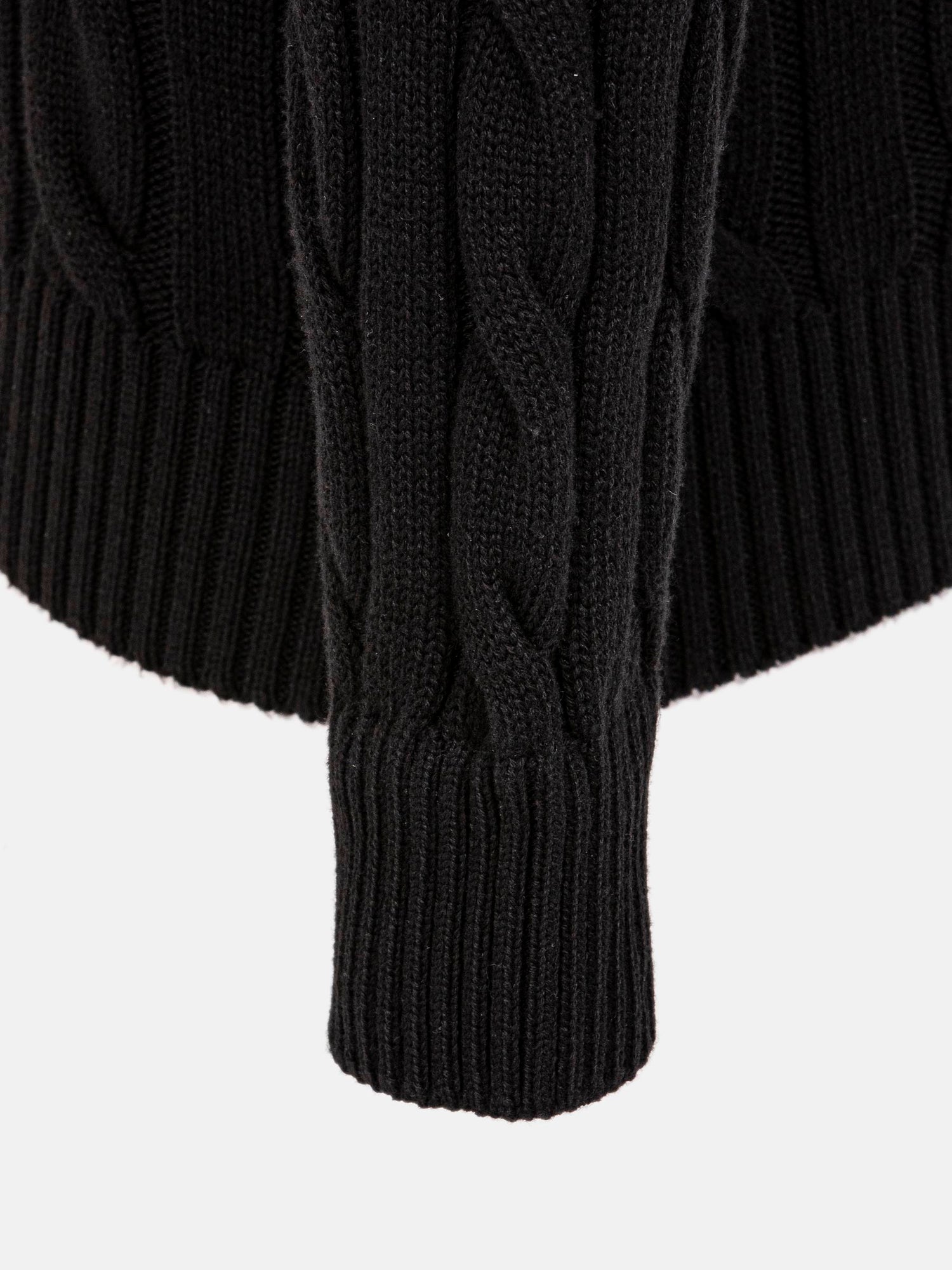 Somerville Cable Knit Black Knitwear 6XL