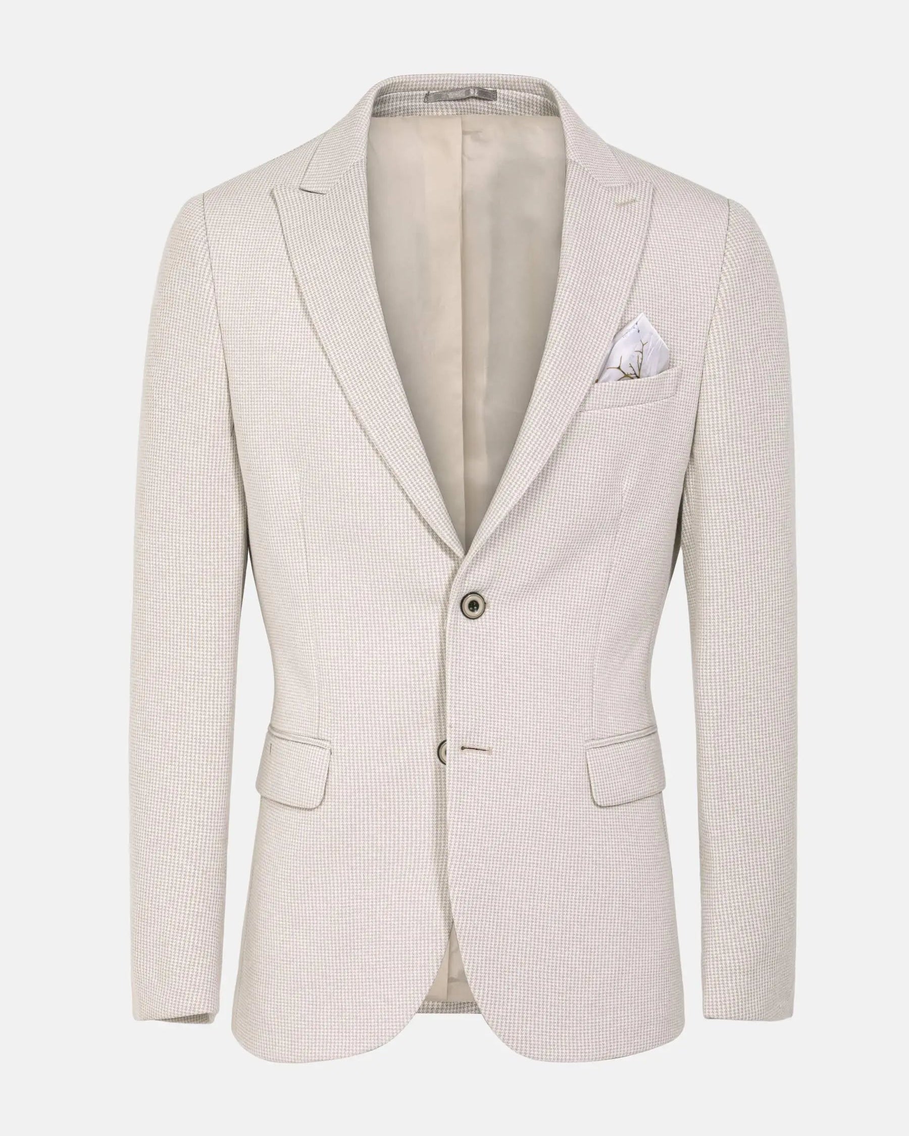 Sur Mer Slim Fit Single Breasted Beige Blazer 60