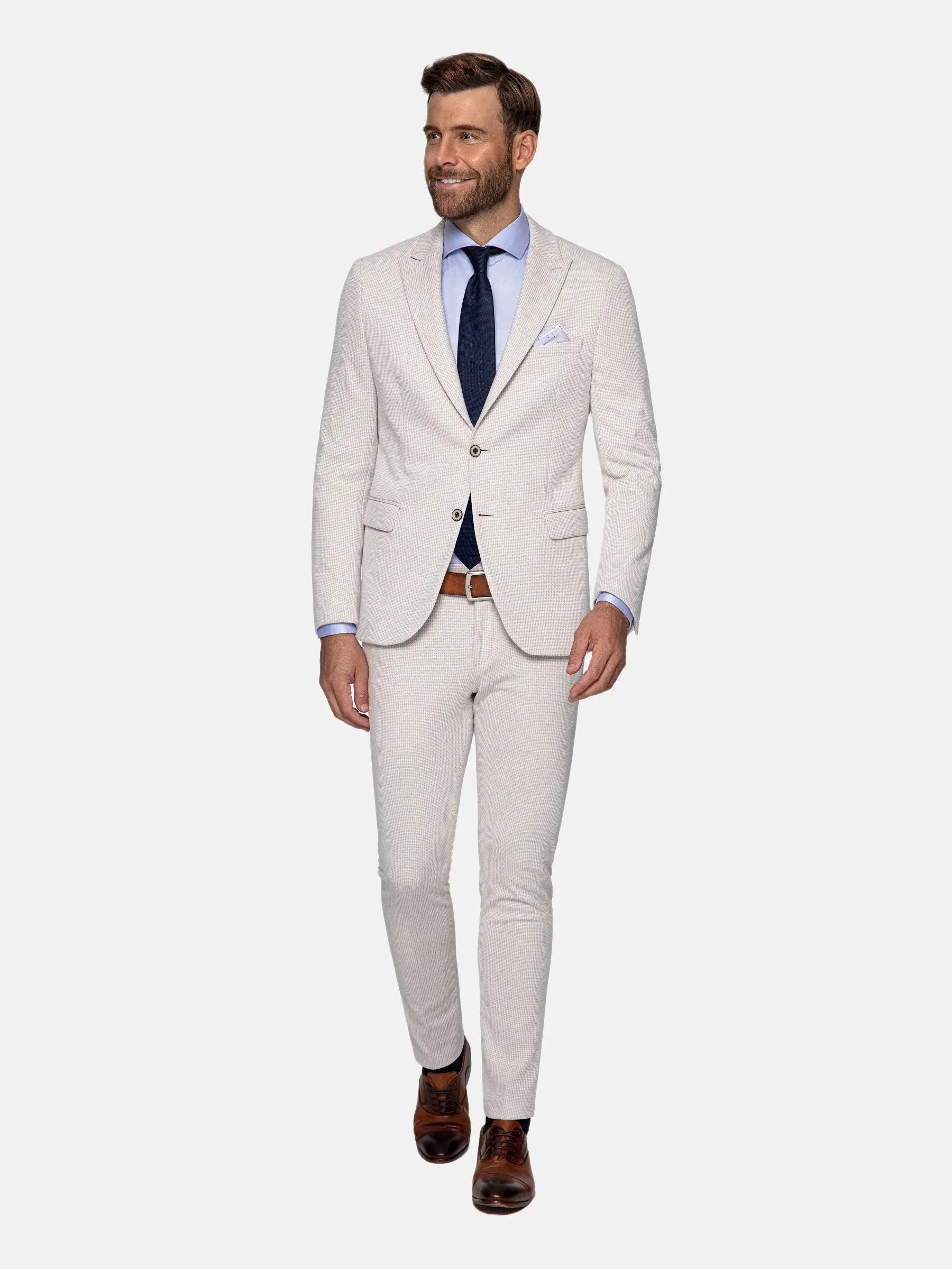 Sur Mer Slim Fit Beige Pants 60