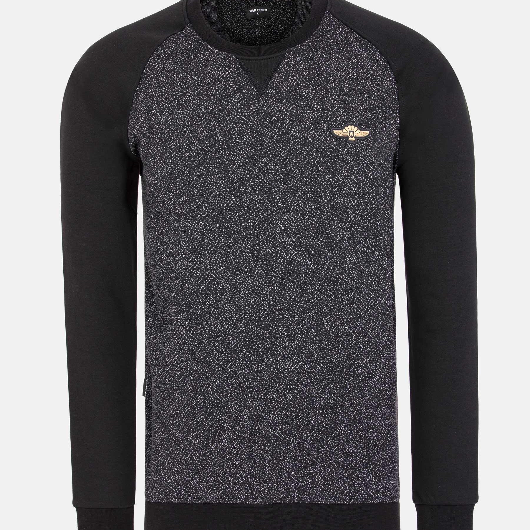 Pelada Crew Neck Black Sweater 6XL