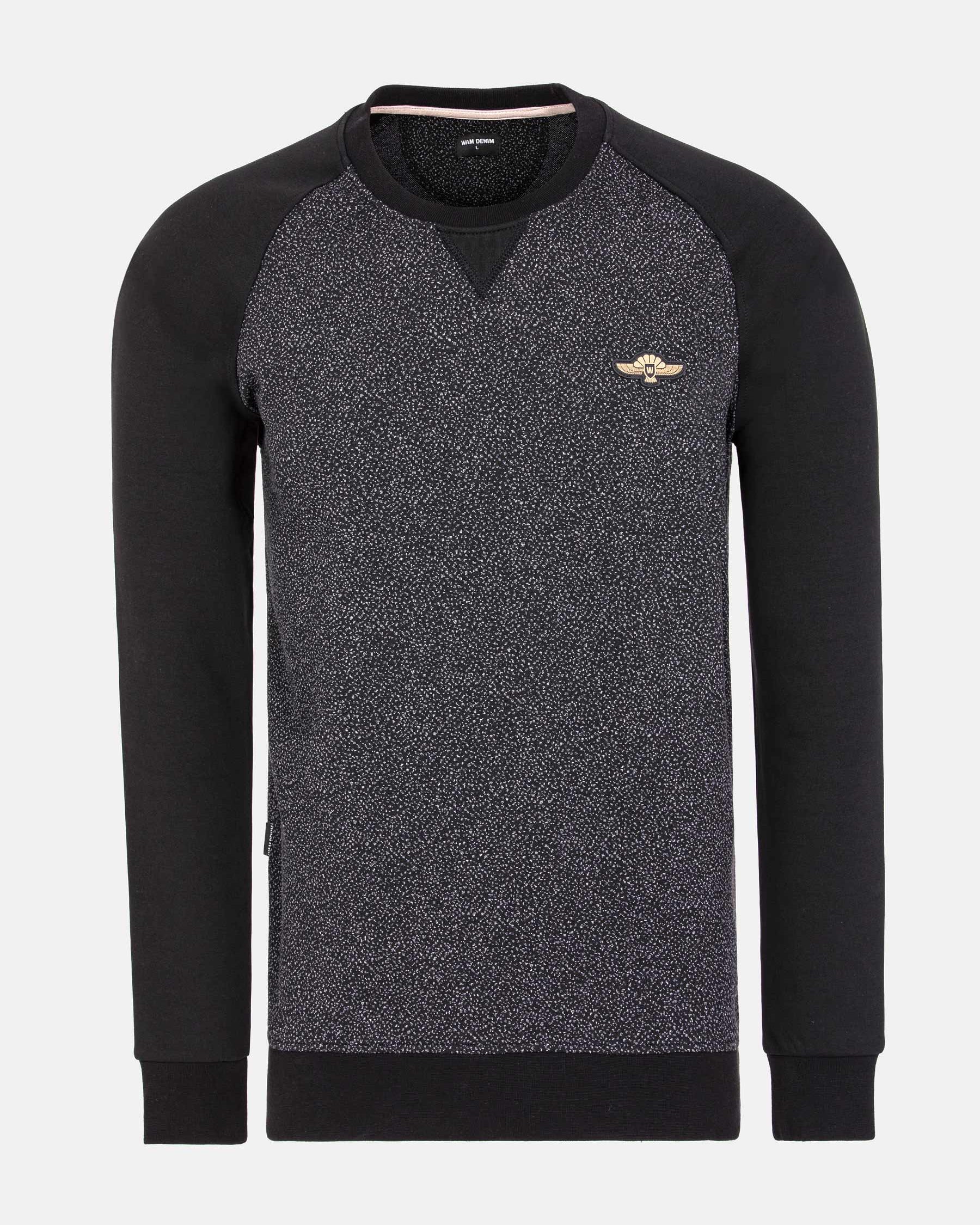 Pelada Crew Neck Black Sweater 6XL