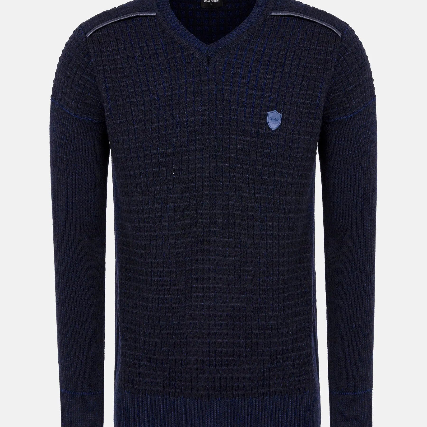 Dover Slim Fit V-Neck Navy Knitwear 6XL