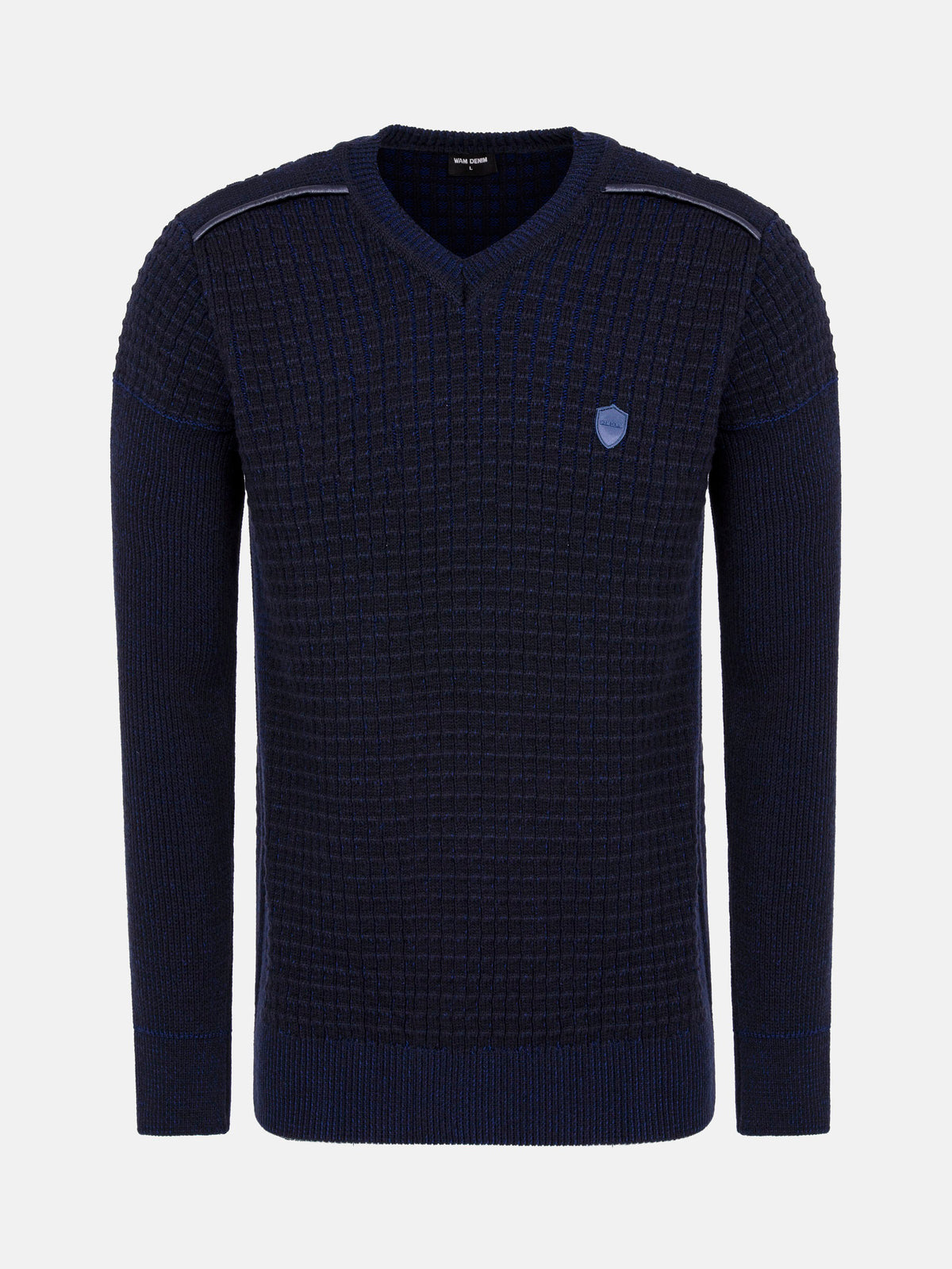 Dover Slim Fit V-Neck Navy Knitwear 6XL