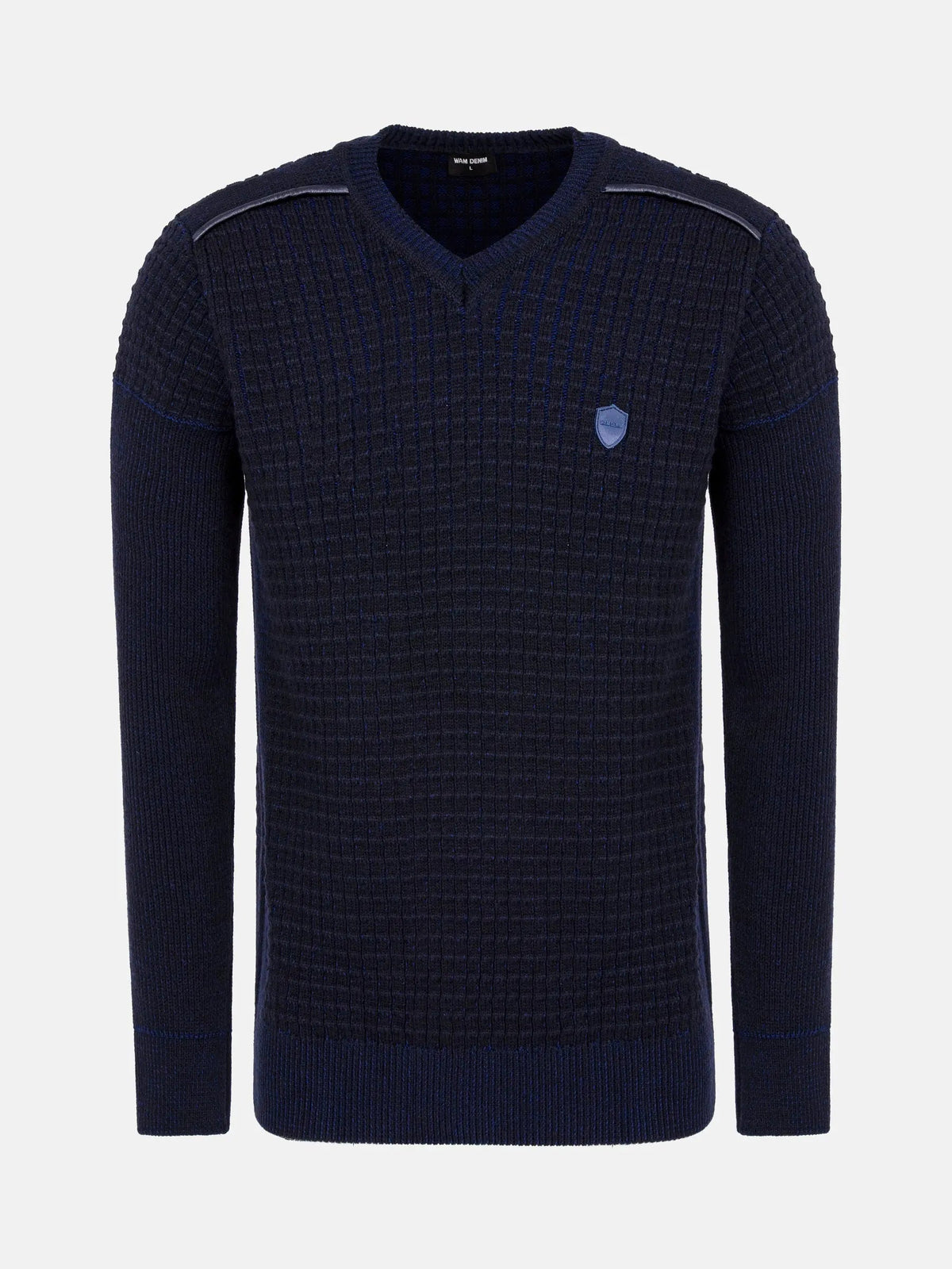 Dover Slim Fit V-Neck Navy Knitwear 6XL