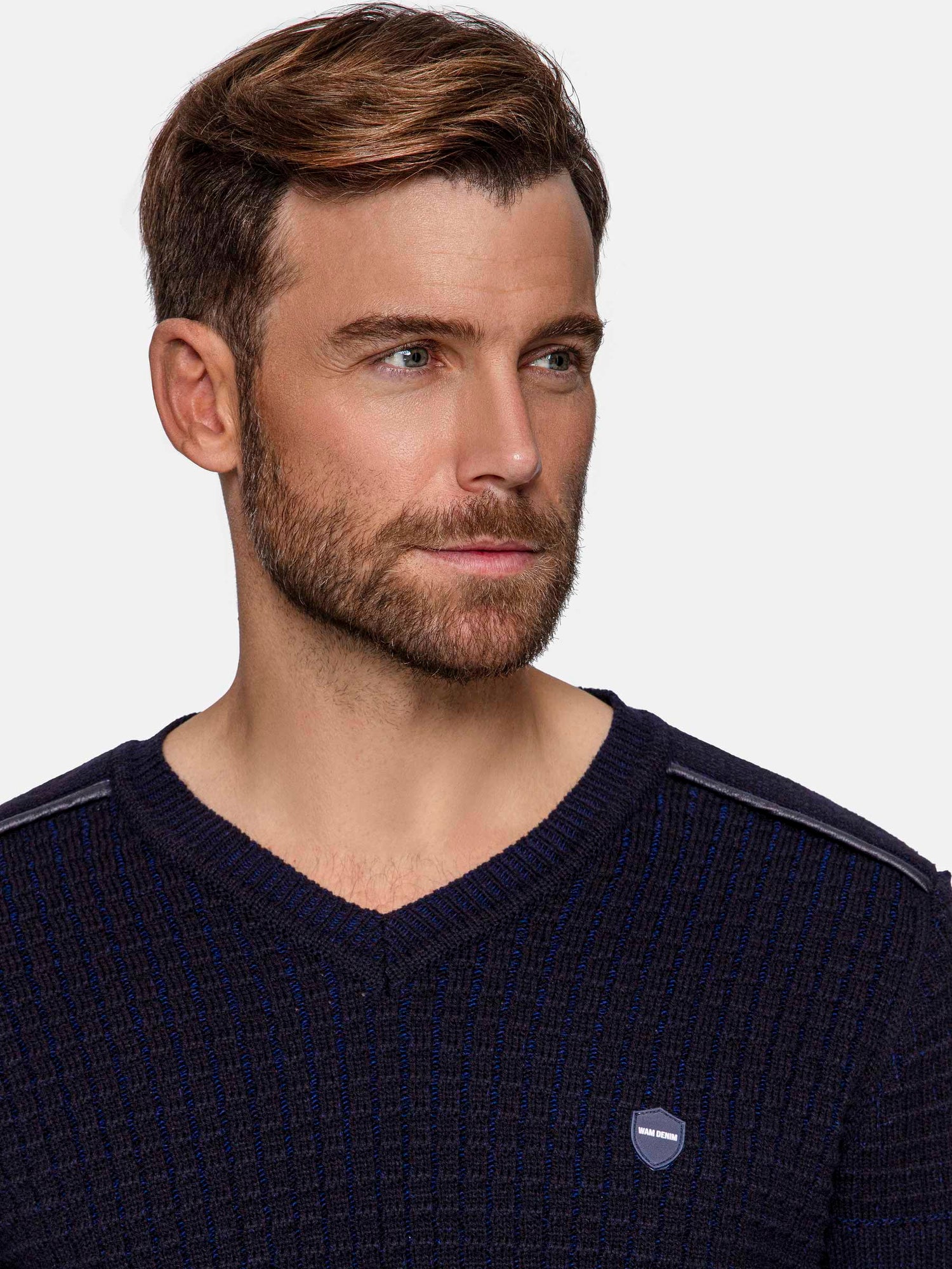 Dover Slim Fit V-Neck Navy Knitwear 6XL