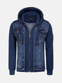 Echten Slim Fit Hoodie Navy Vest 6XL