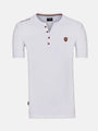 Korfual Casual V-neck button T-shirt White 6XL