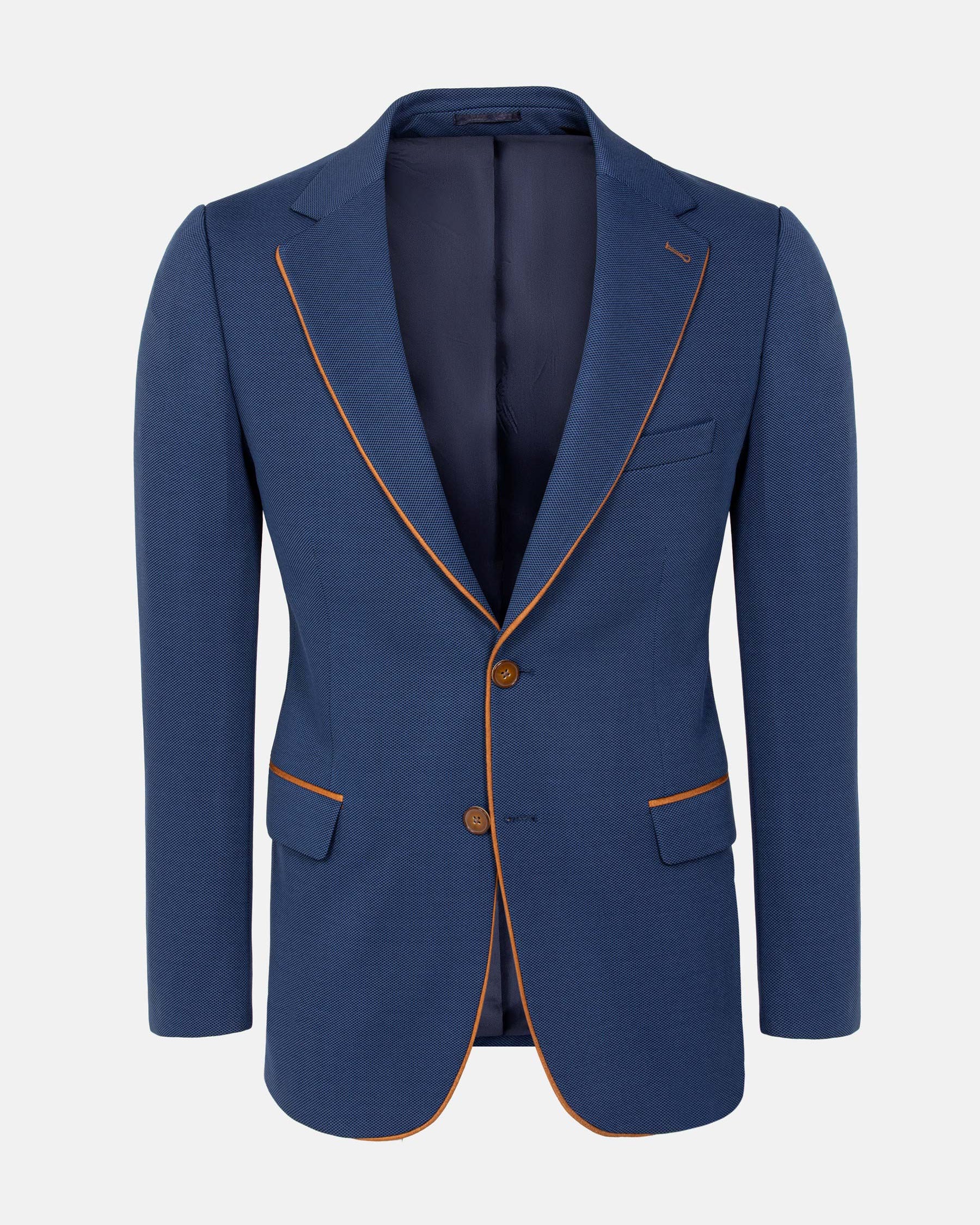 Dwayne Notched Lapel Light Navy Blazer. 60