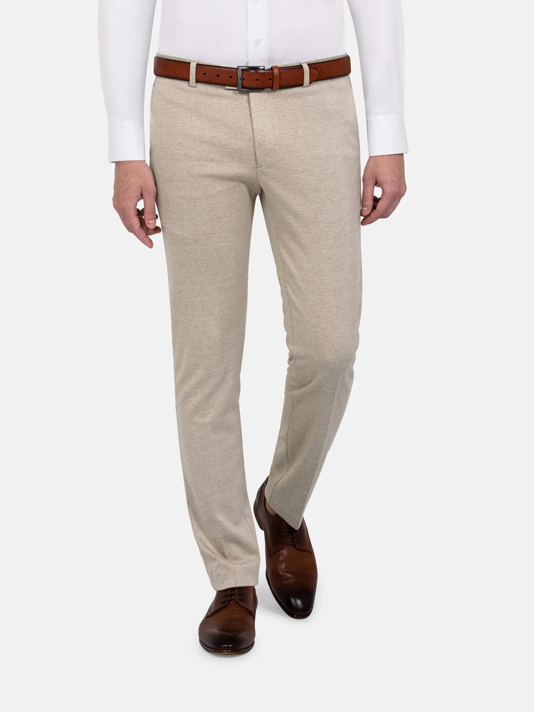 Mustaine Micro Patterned Beige Pants 60